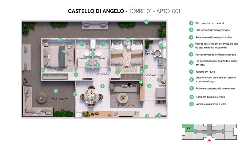 Planta Castello di Ângelo MRV Campo Grande
