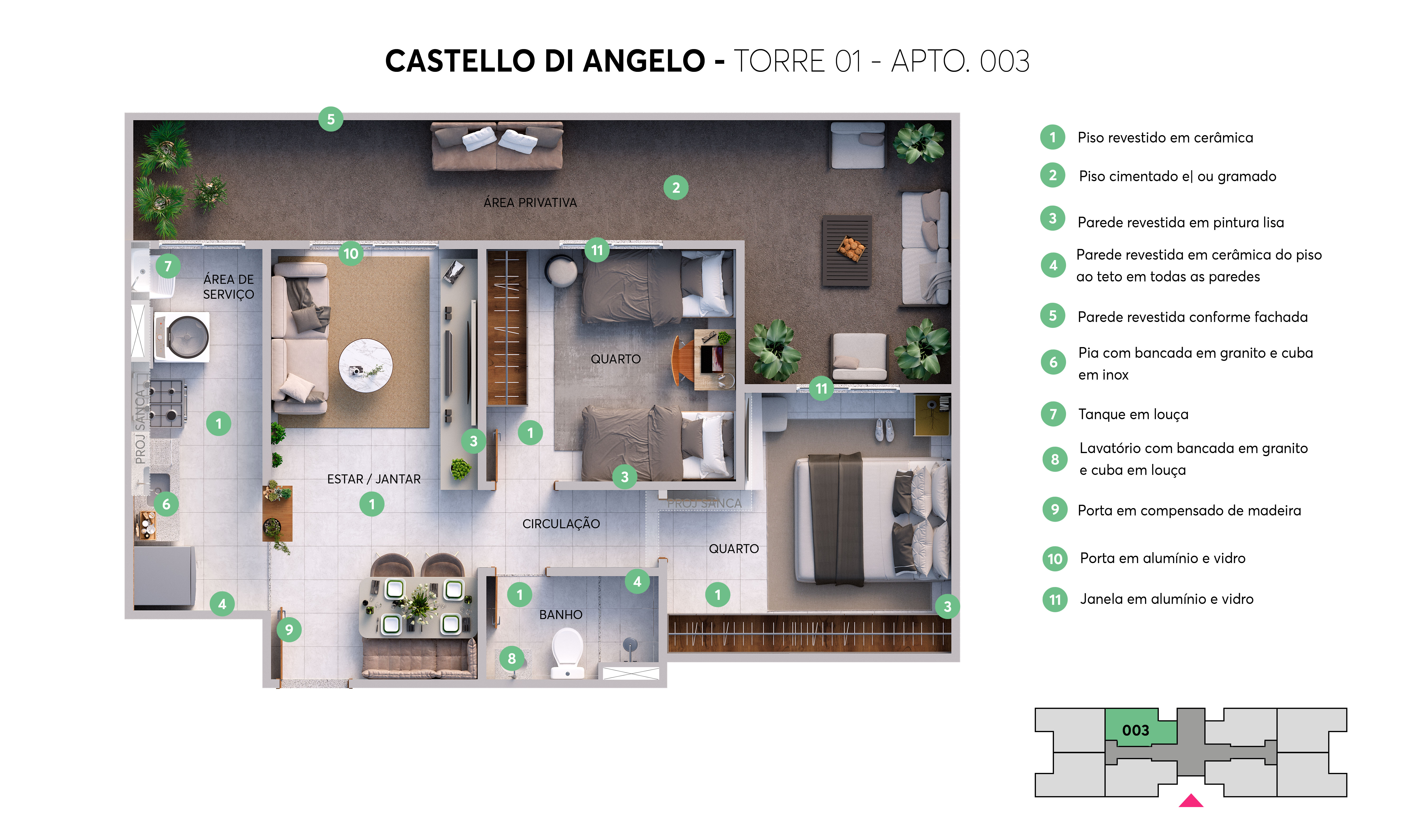 Planta Castello di Ângelo MRV Campo Grande