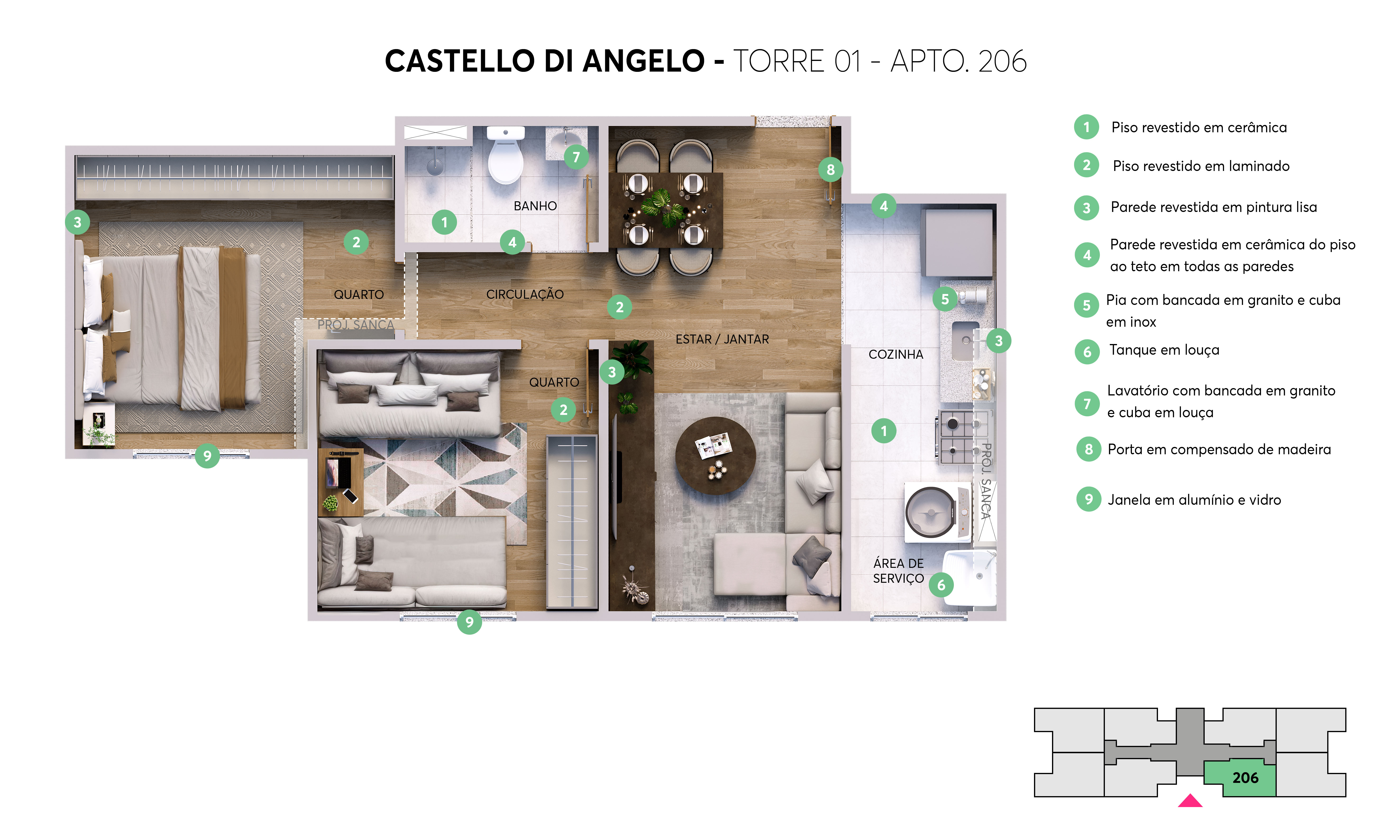 Planta Castello di Ângelo MRV Campo Grande