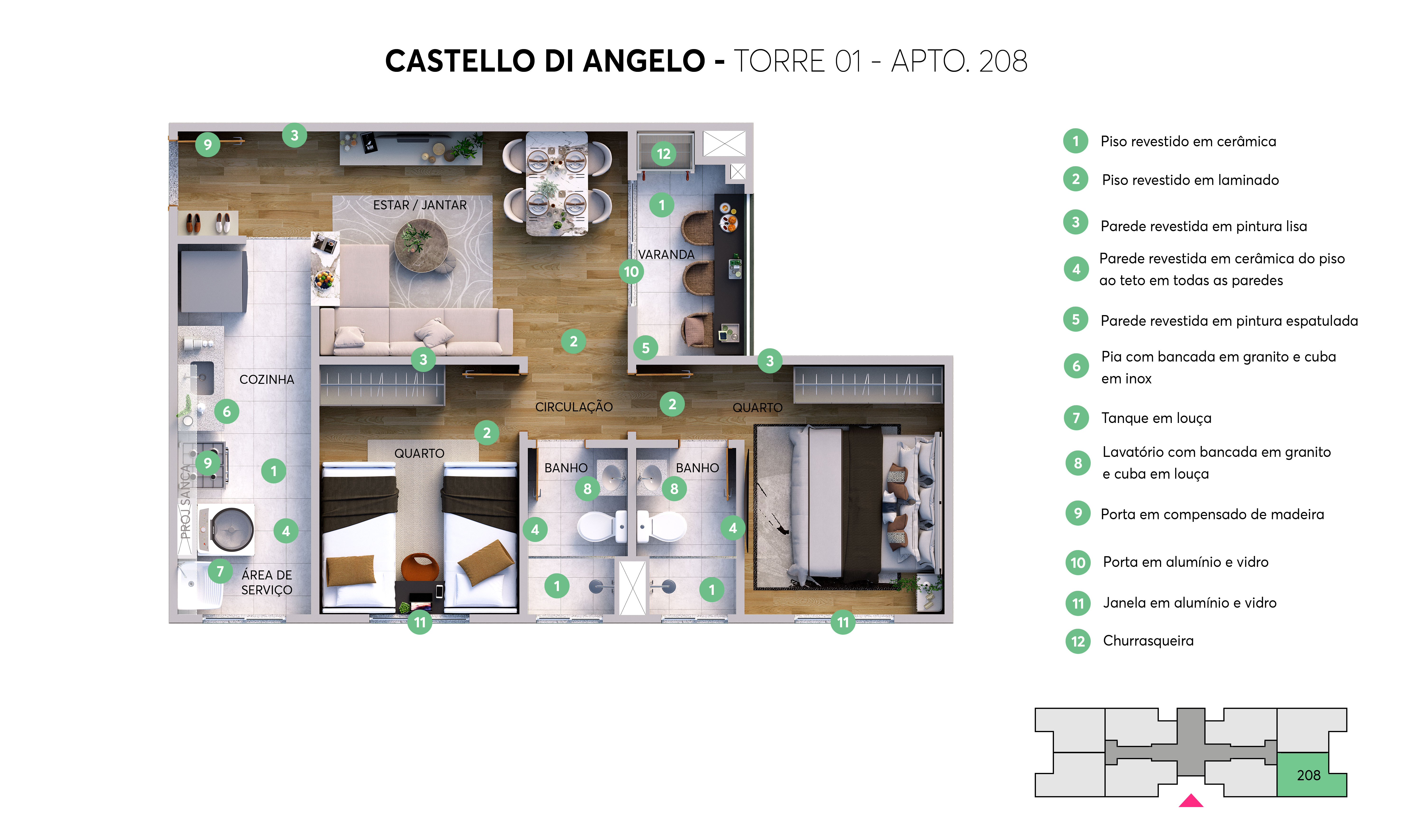 Planta Castello di Ângelo MRV Campo Grande
