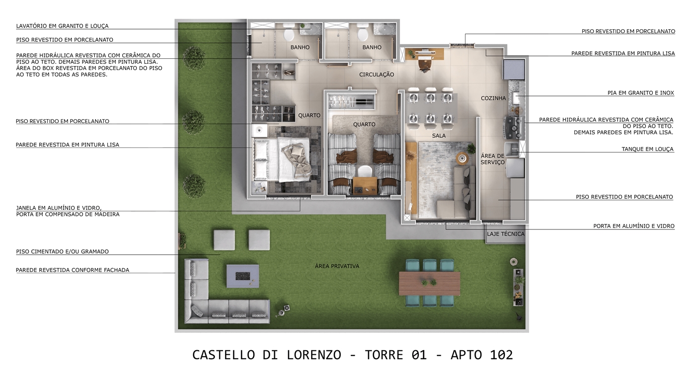 Planta Castello di Lorenzo MRV Campo Grande
