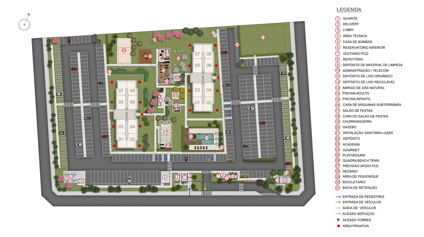 Implantação Castello di Lorenzo MRV Campo Grande