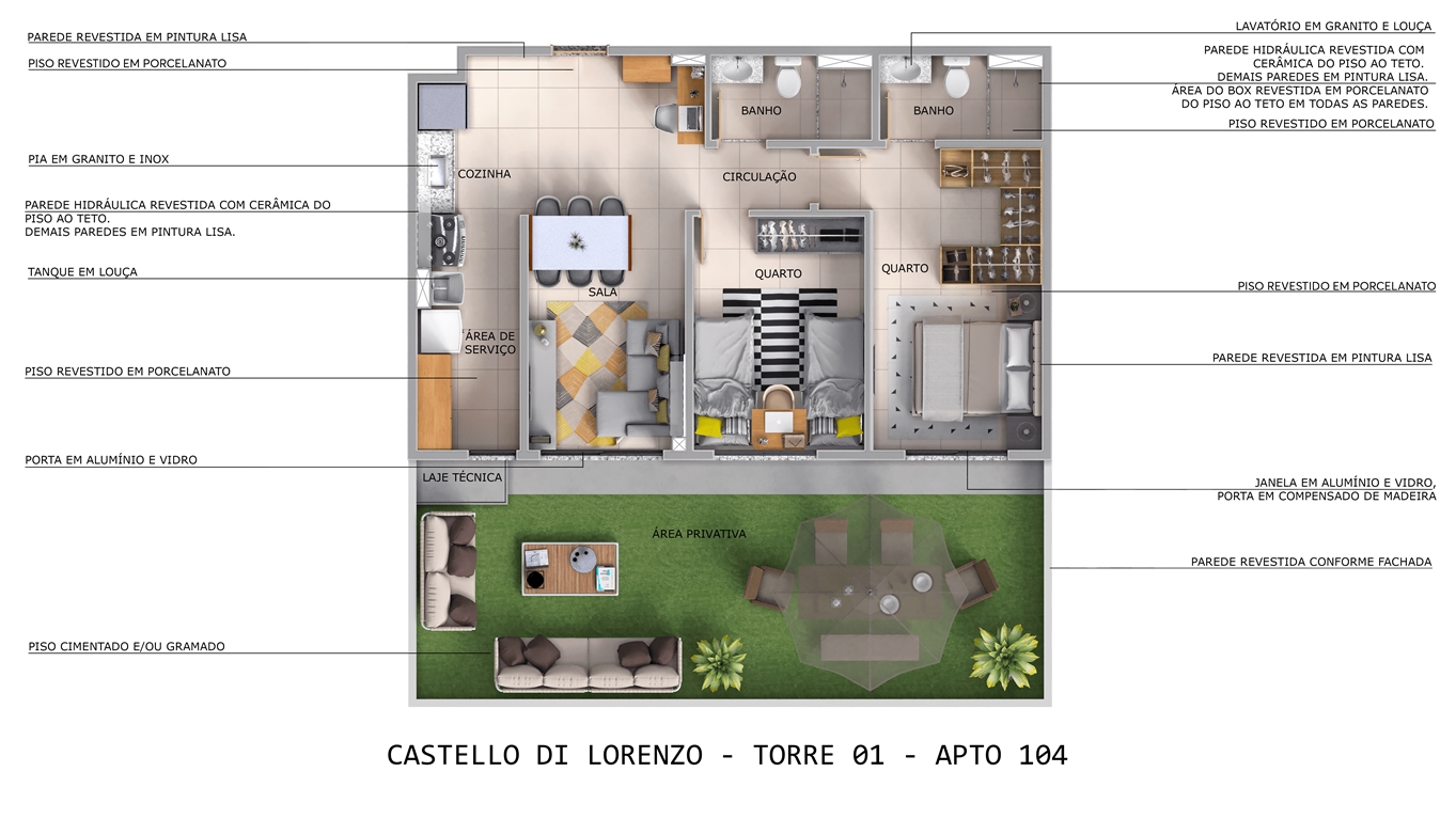 Planta Castello di Lorenzo MRV Campo Grande