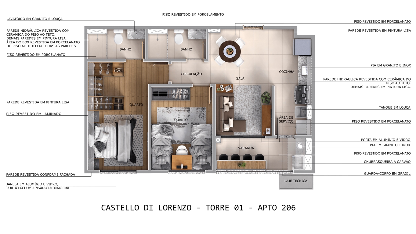 Planta Castello di Lorenzo MRV Campo Grande