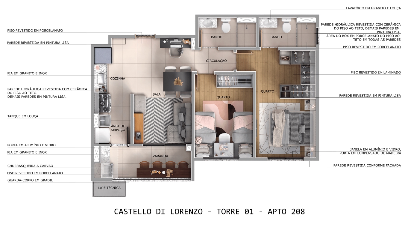 Planta Castello di Lorenzo MRV Campo Grande