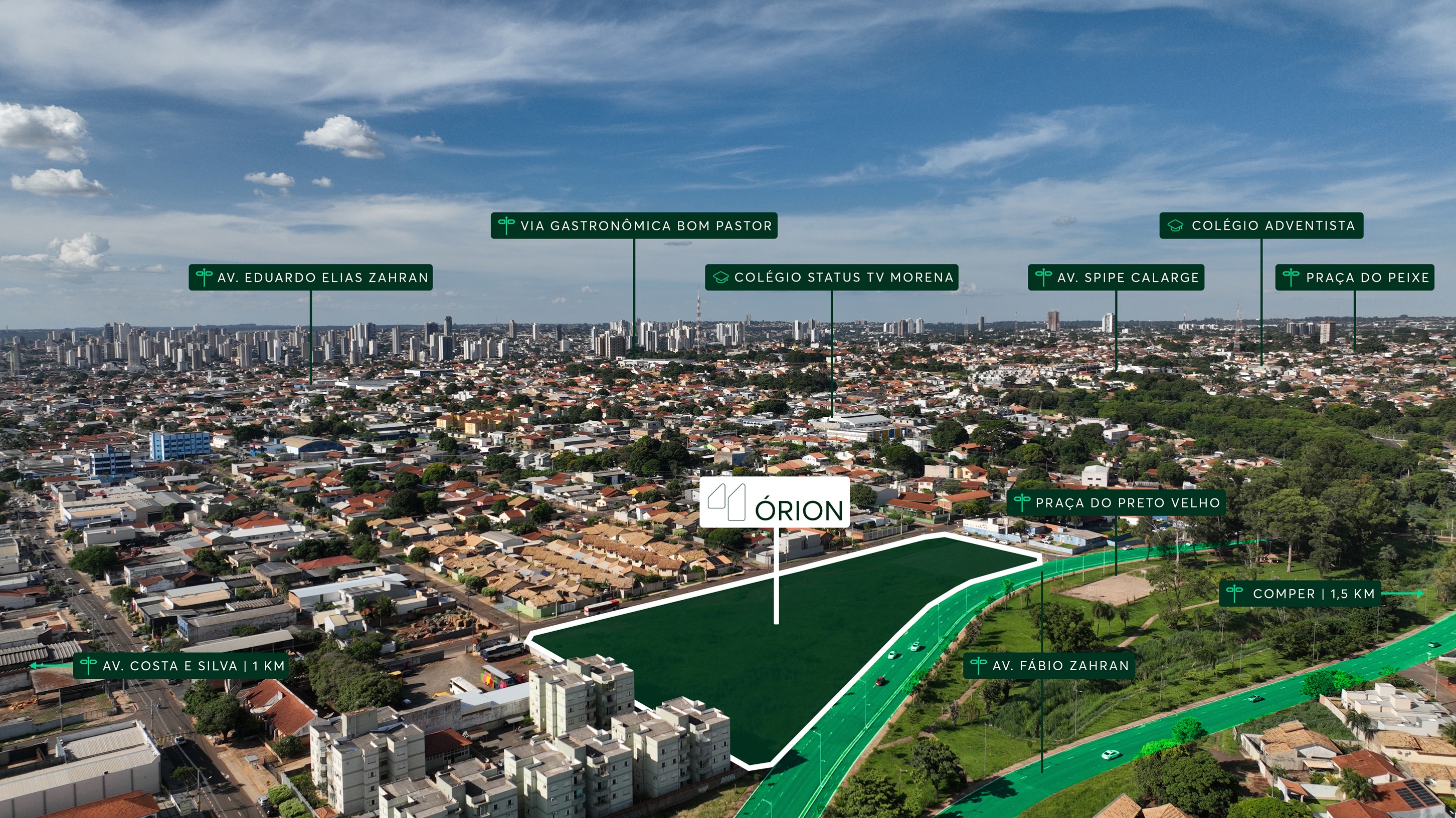 Imagem Aérea Órion Campo Grande MRV