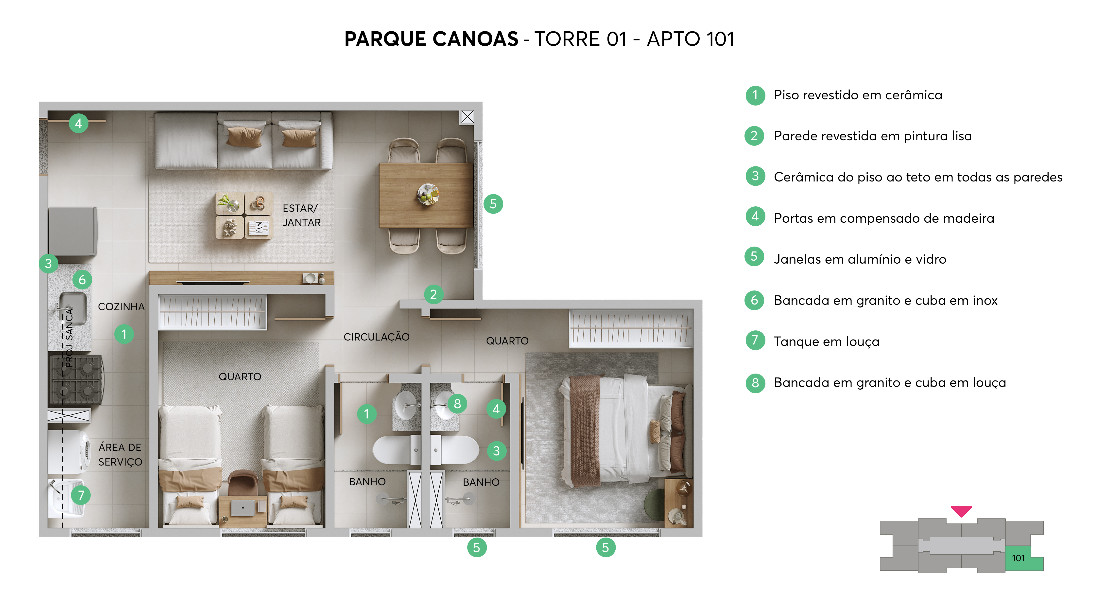 Planta Parque Canoas MRV Belo Horizonte