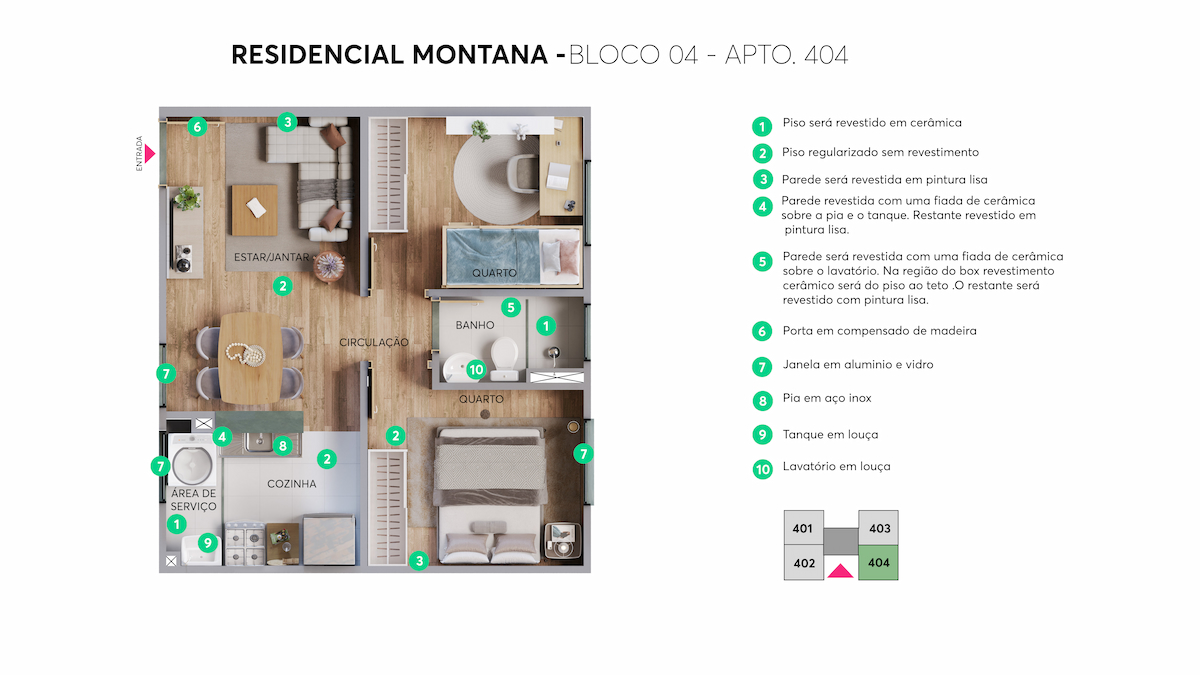 Planta Residencial Montana MRV Belo Horizonte
