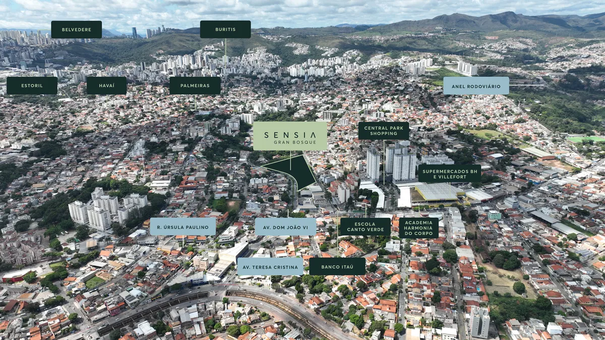 Imagem aérea Sensia Gran Bosque MRV Belo Horizonte