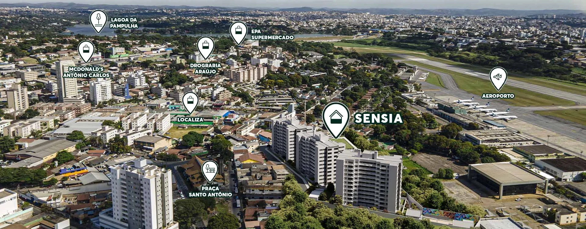 Imagem aérea Sensia Pampulha MRV Belo Horizonte Imagem aérea Sensia Pampulha MRV Belo Horizonte