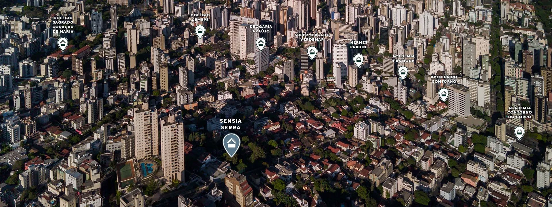 Imagem aérea Sensia Serra MRV Belo Horizonte