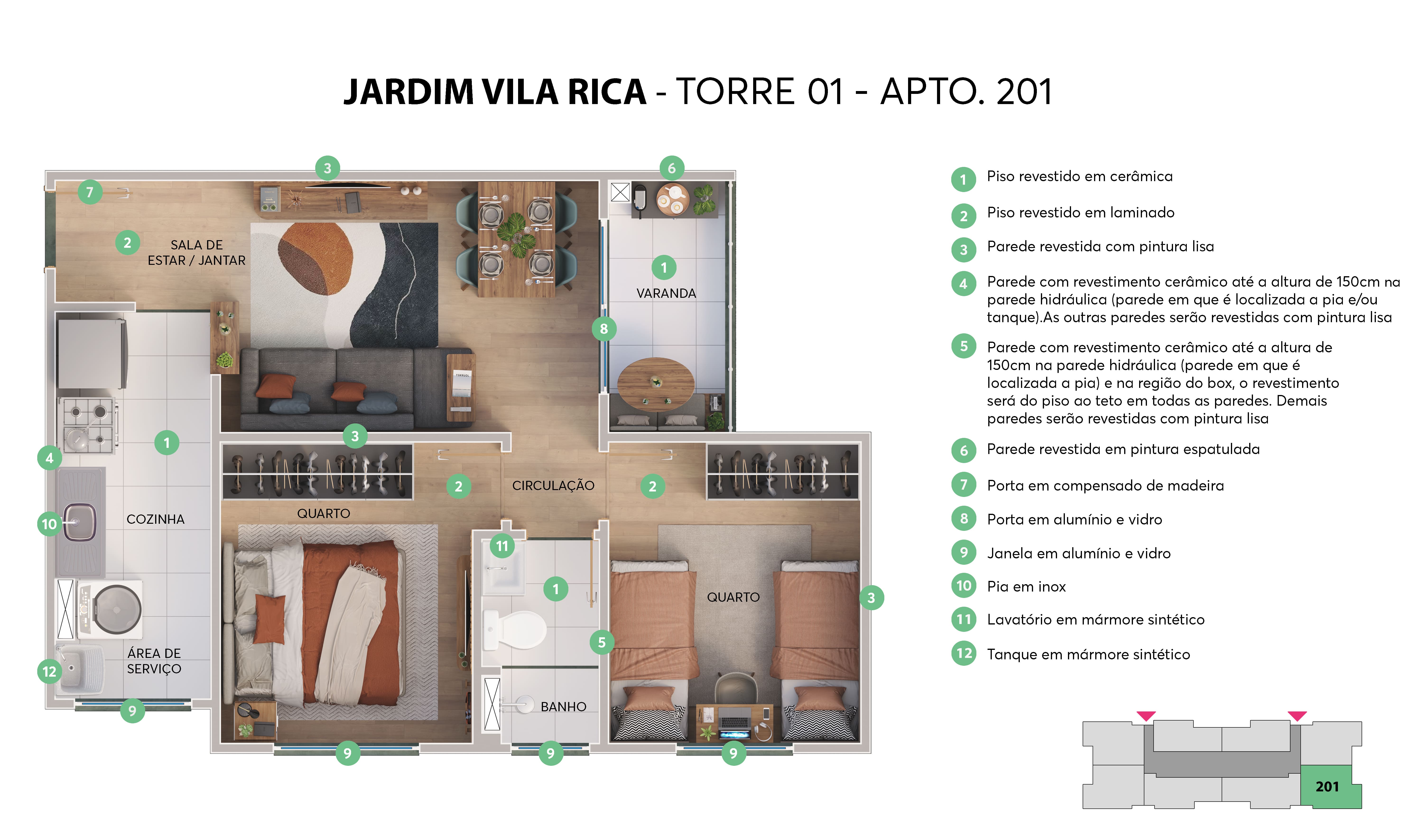 Planta Jardim Vila Rica MRV Juiz de Fora