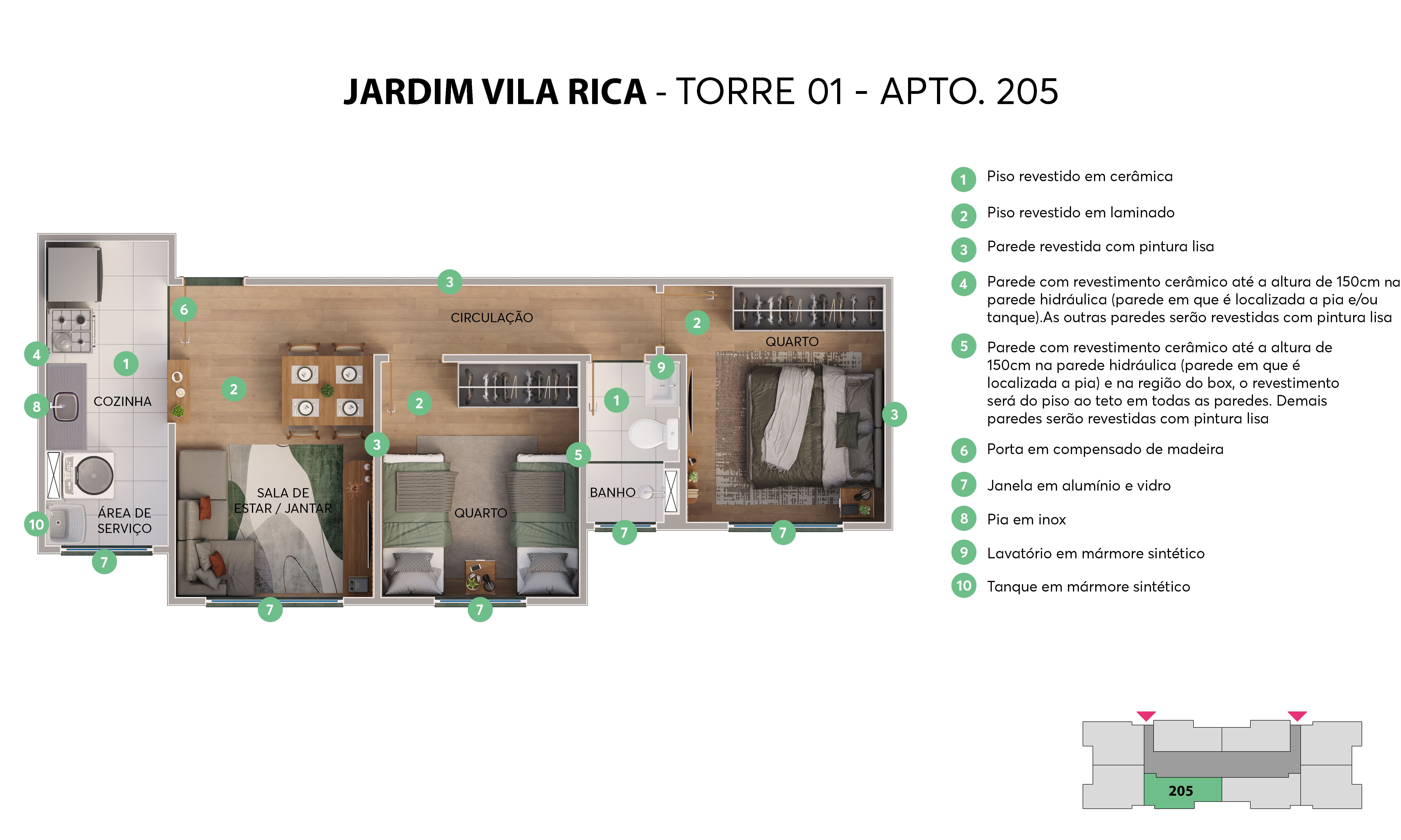 Planta Jardim Vila Rica MRV Juiz de Fora
