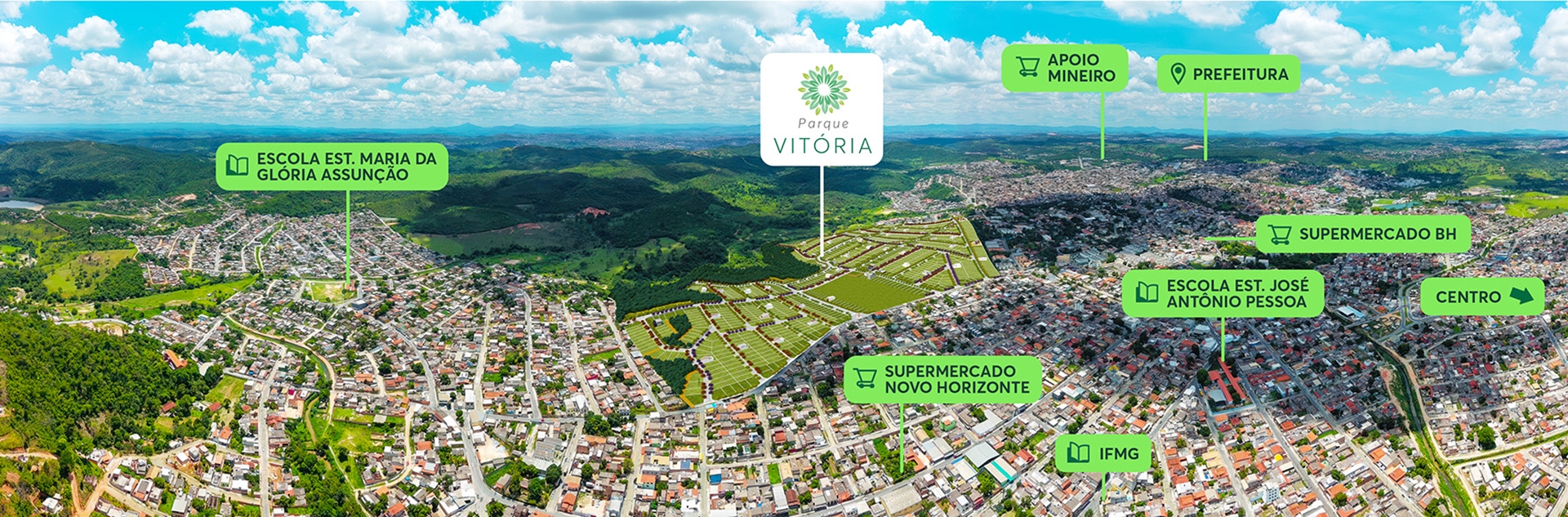 Foto aérea Parque Vitória Urba Ribeirão da Neves Foto aérea Parque Vitória Urba Ribeirão da Neves