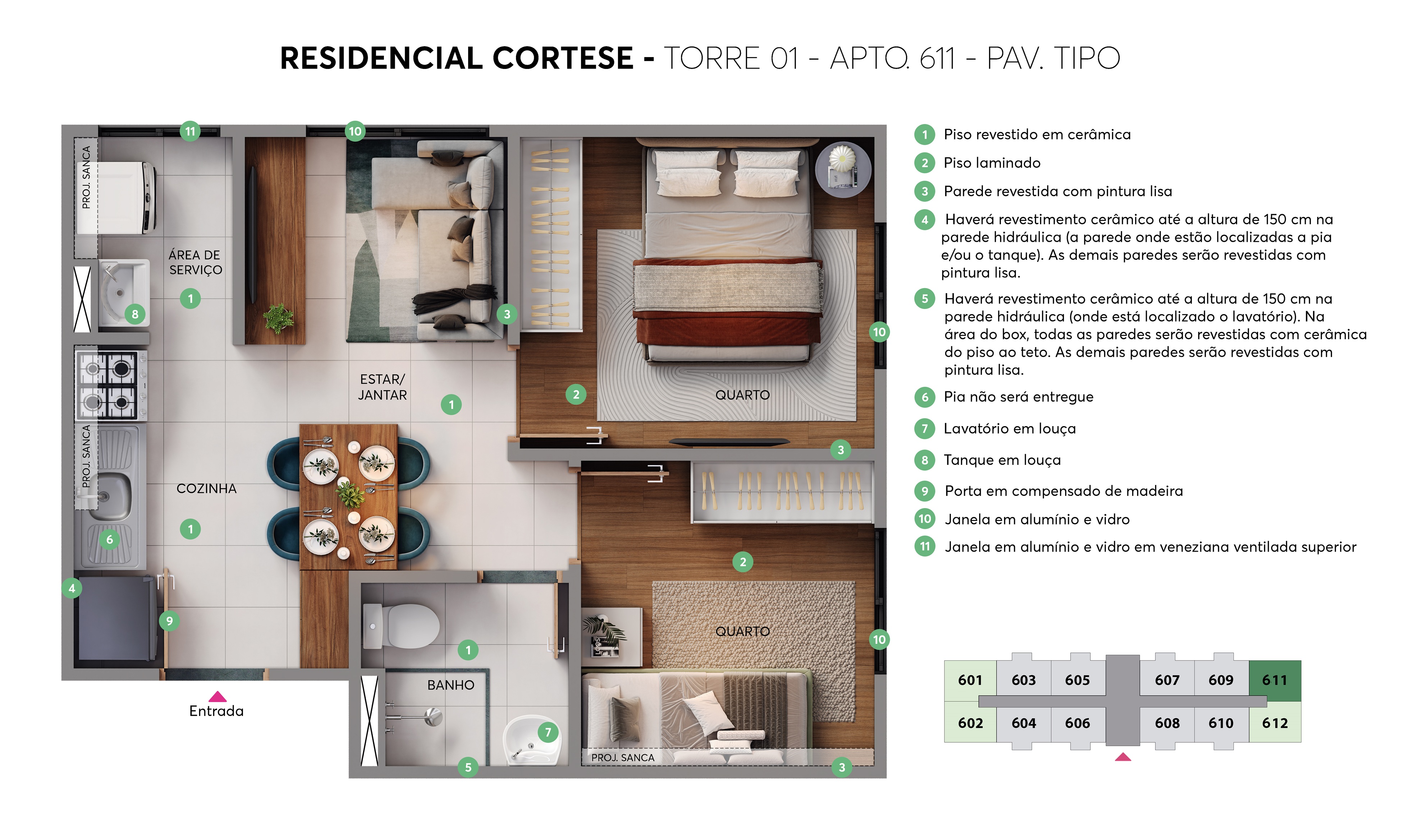 Planta Residencial Costese MRV Curitiba