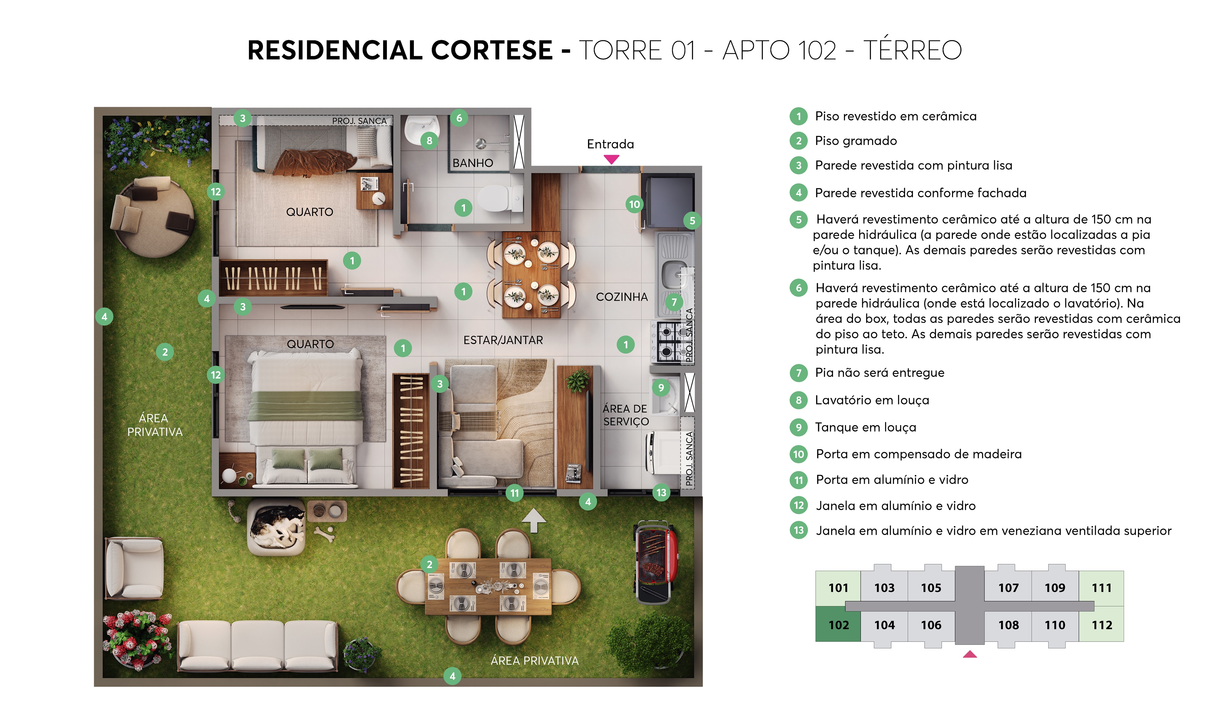 Planta Residencial Costese MRV Curitiba
