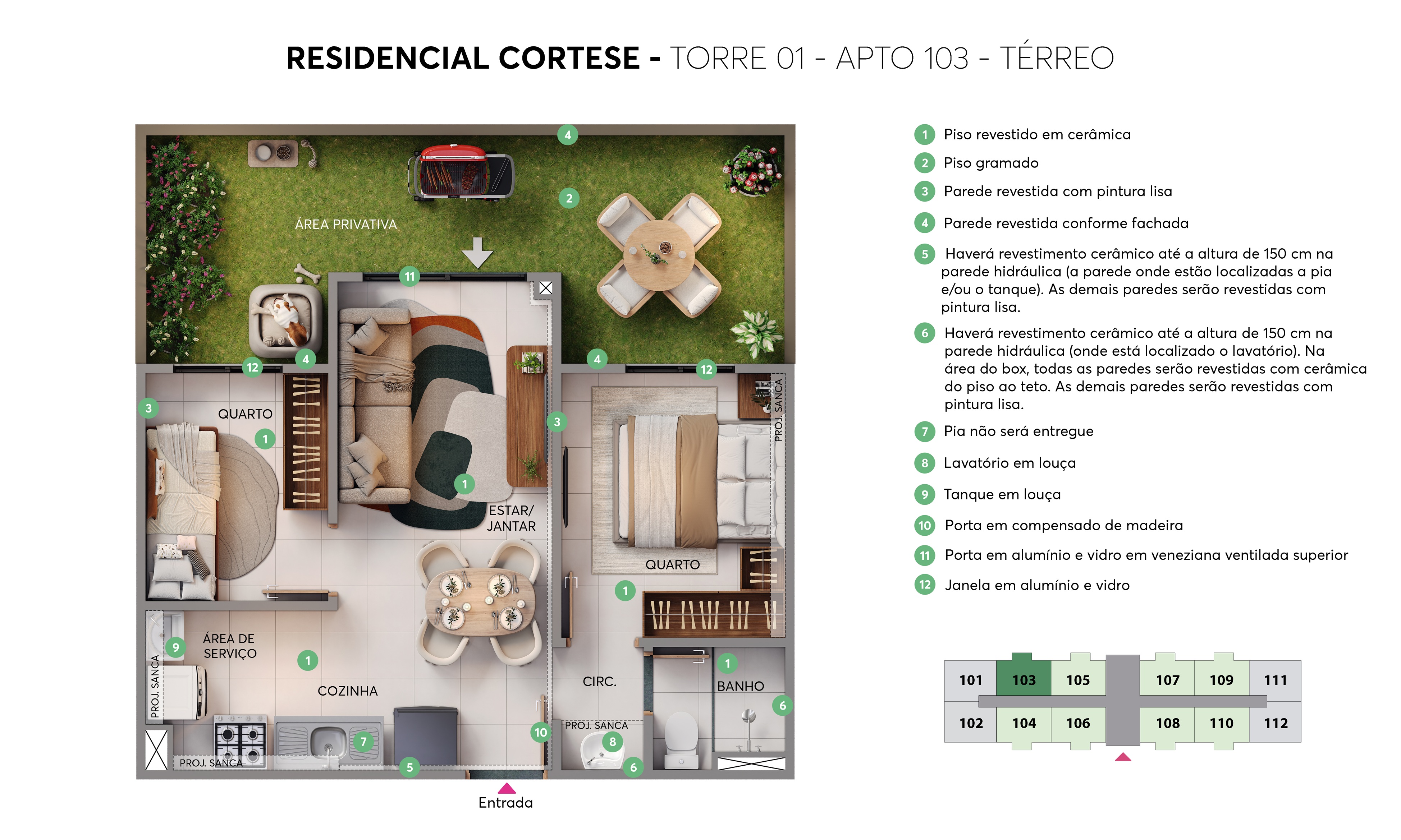Planta Residencial Costese MRV Curitiba