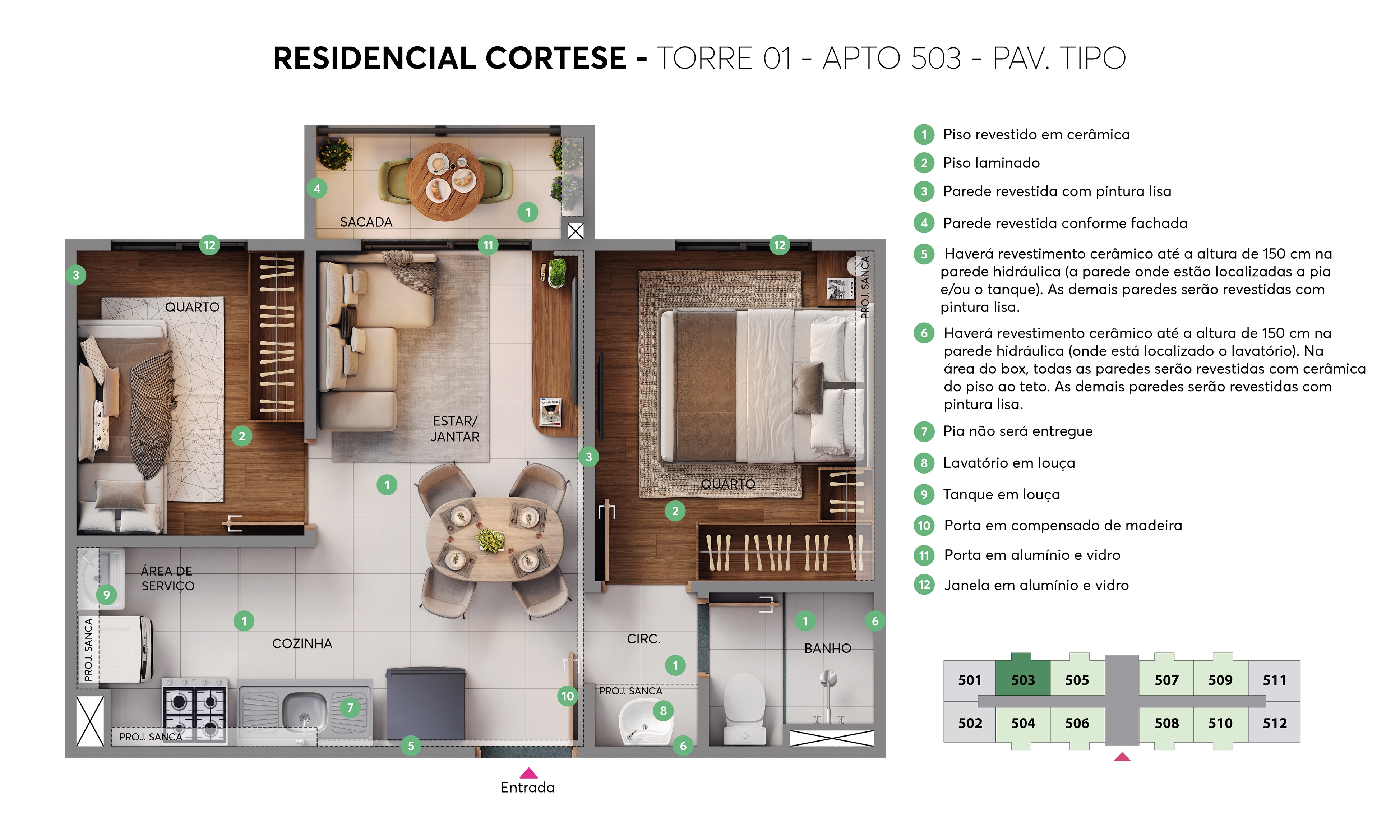 Planta Residencial Costese MRV Curitiba