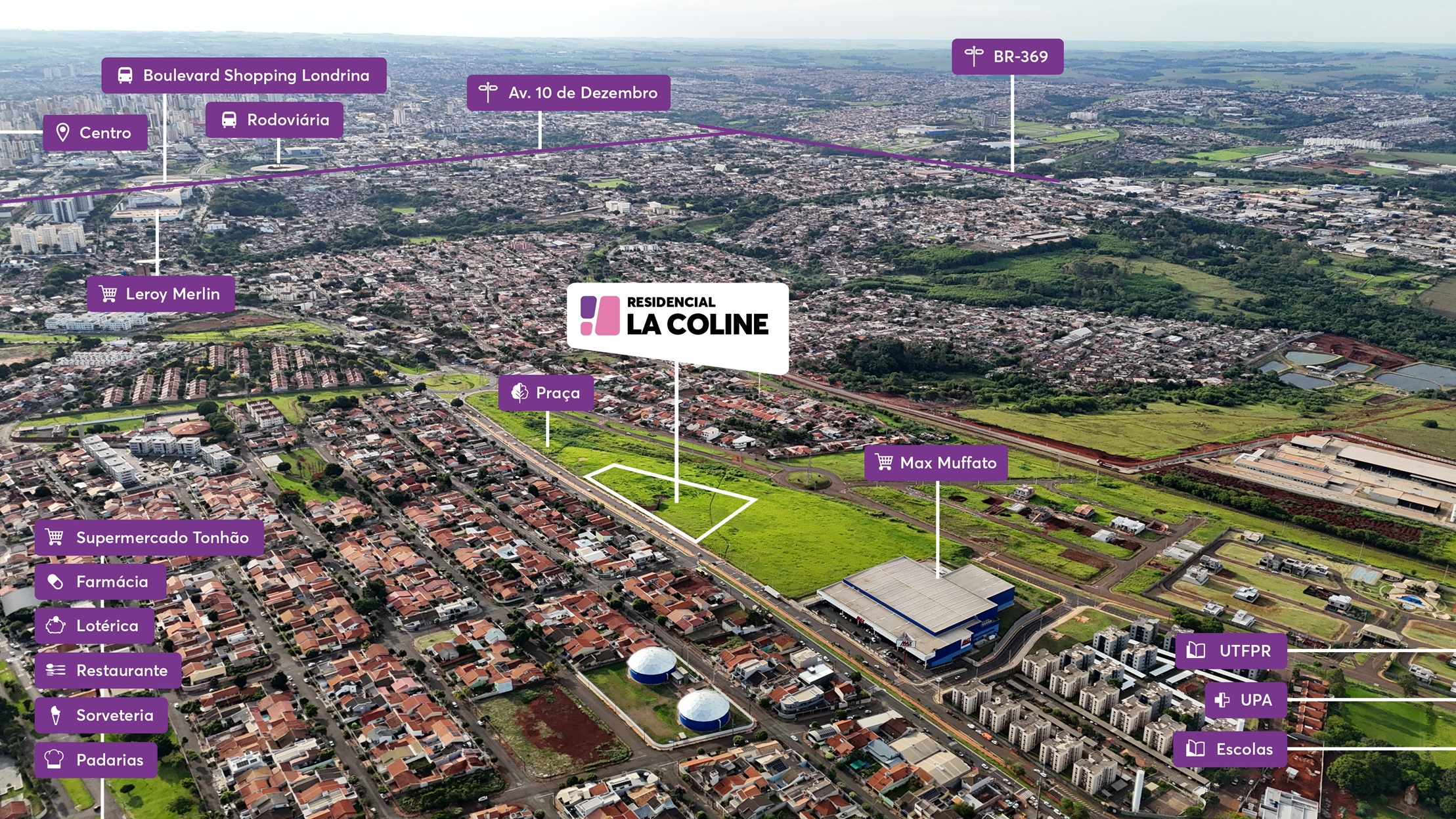 Imagem Aérea La Coline Londrina MRV