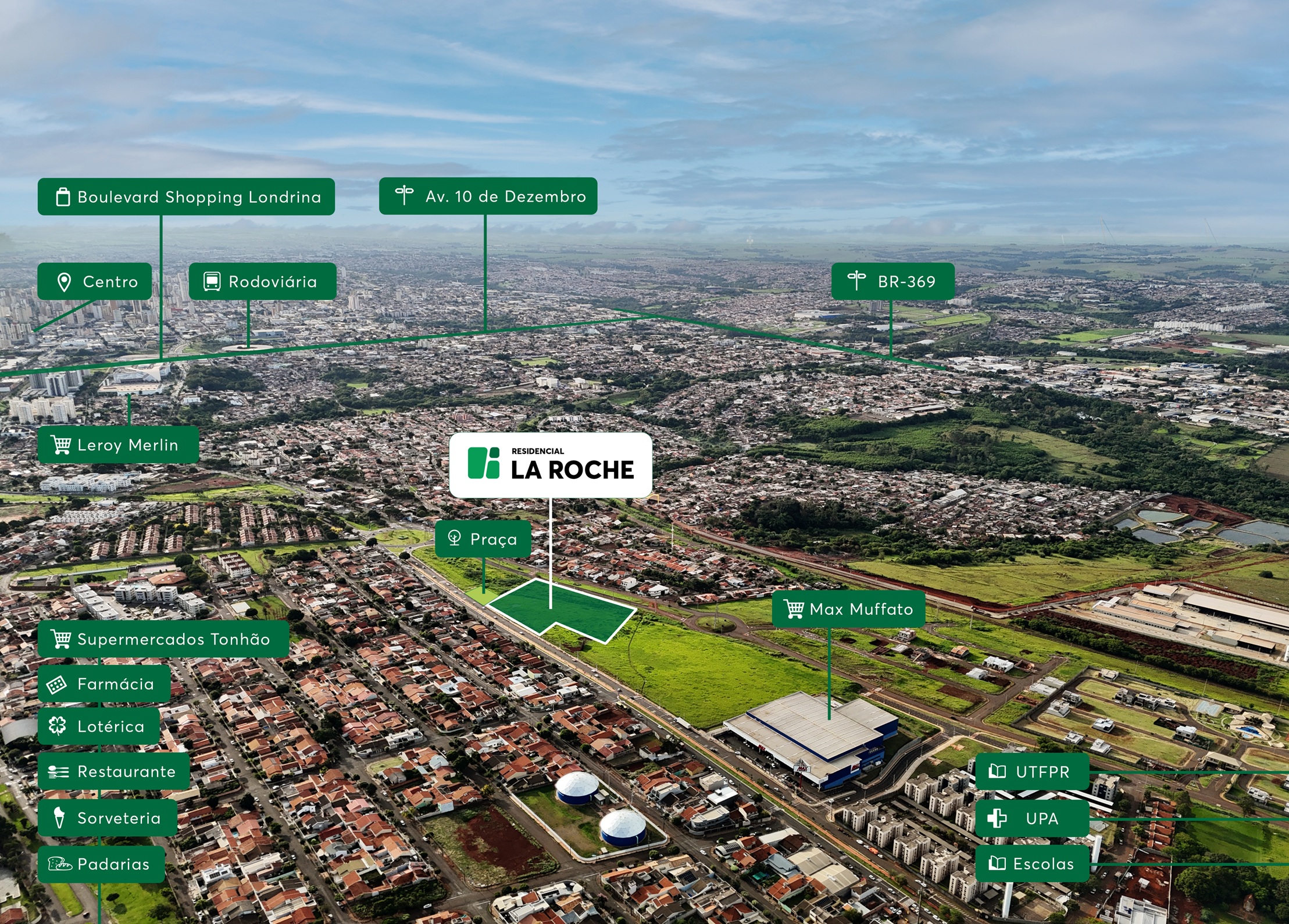Imagem Aérea La Roche MRV Londrina Imagem Aérea La Roche MRV Londrina