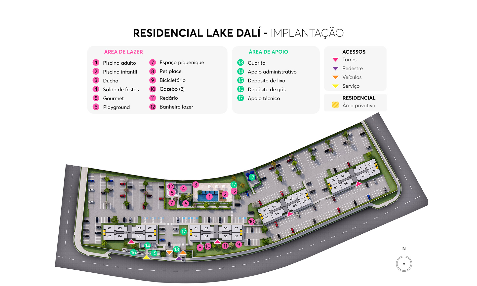 Implantação Residencial Lake Dali MRV Londrina