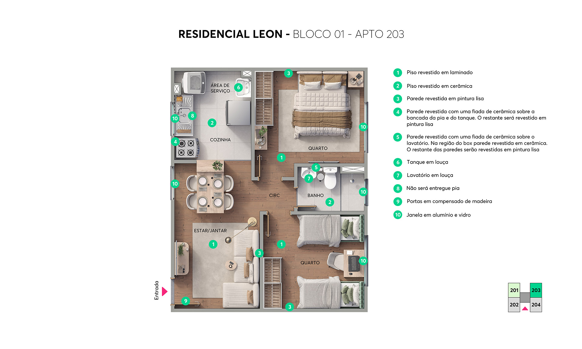 Planta Residencial Leon MRV Londrina