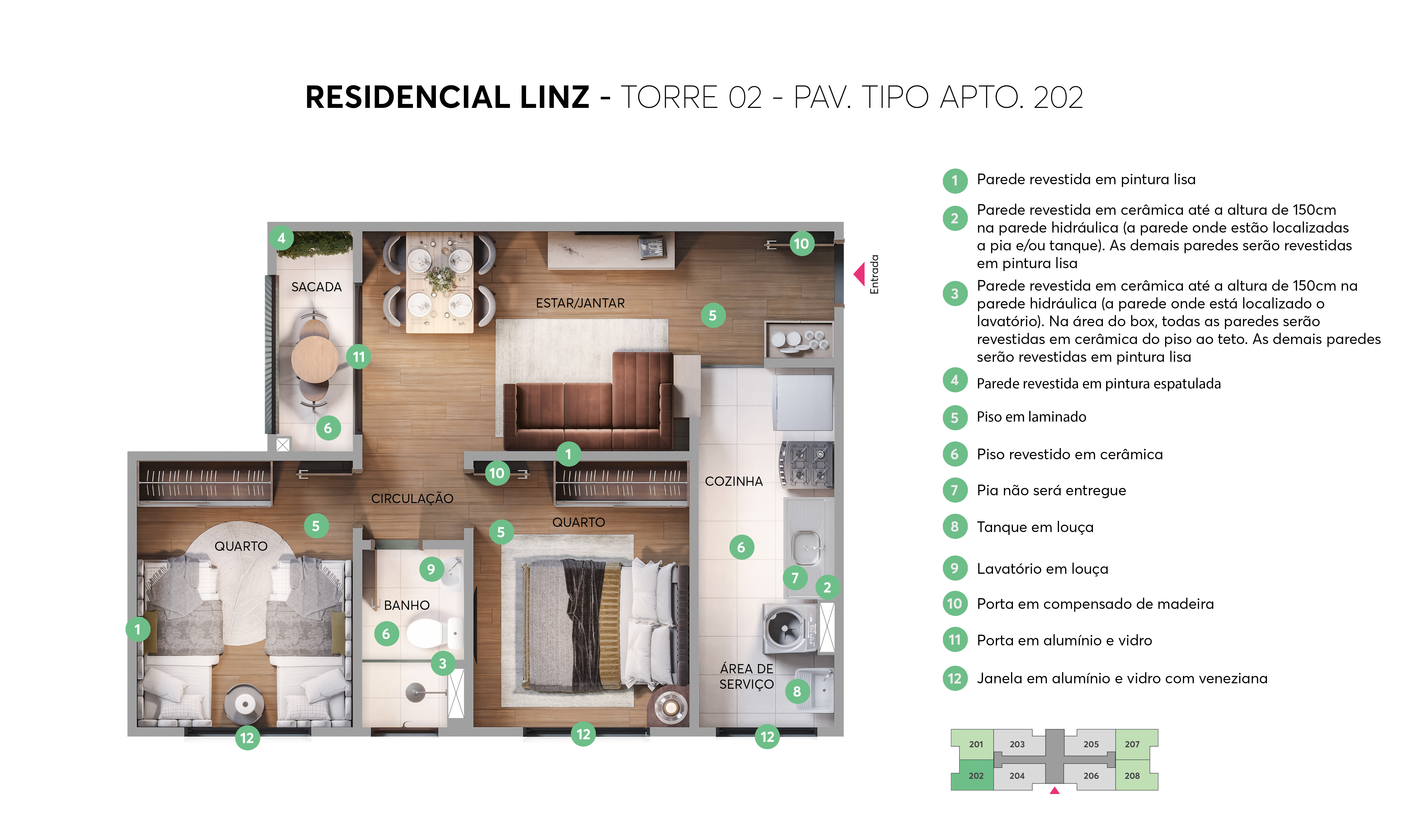 Planta - Torre 02 - Apto. 202