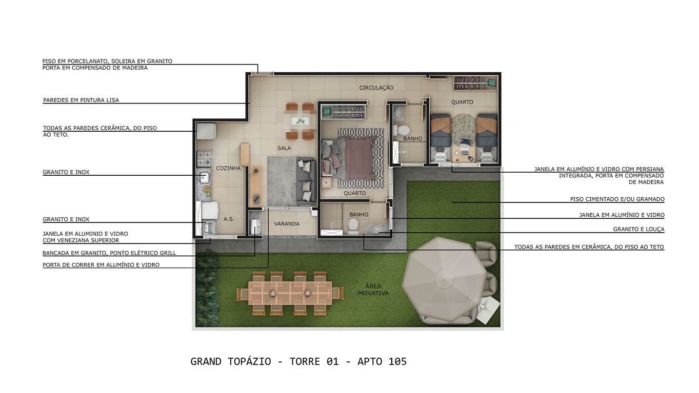 Planta Grand Topázio MRV Teresina