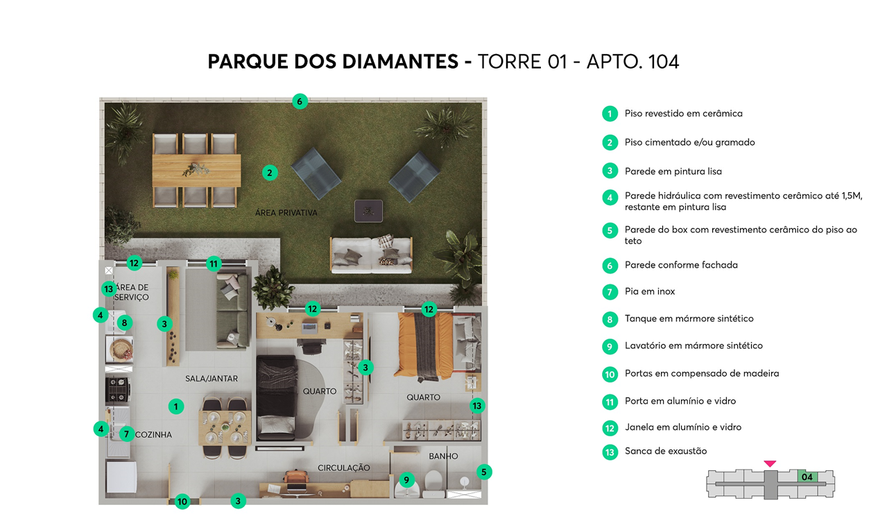 Planta Parque dos Diamantes MRV Teresina