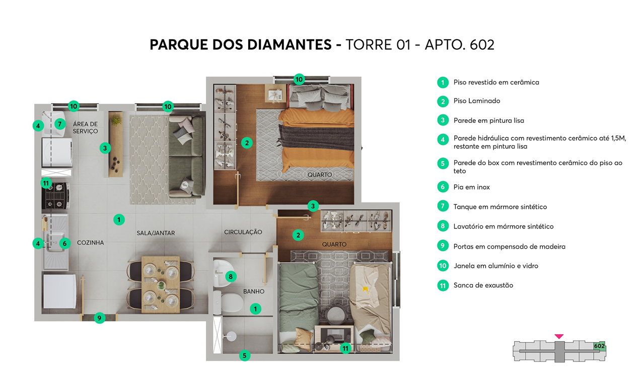 Planta Parque dos Diamantes MRV Teresina