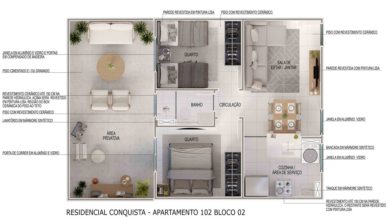 Planta Residencial Conquista MRV Teresina