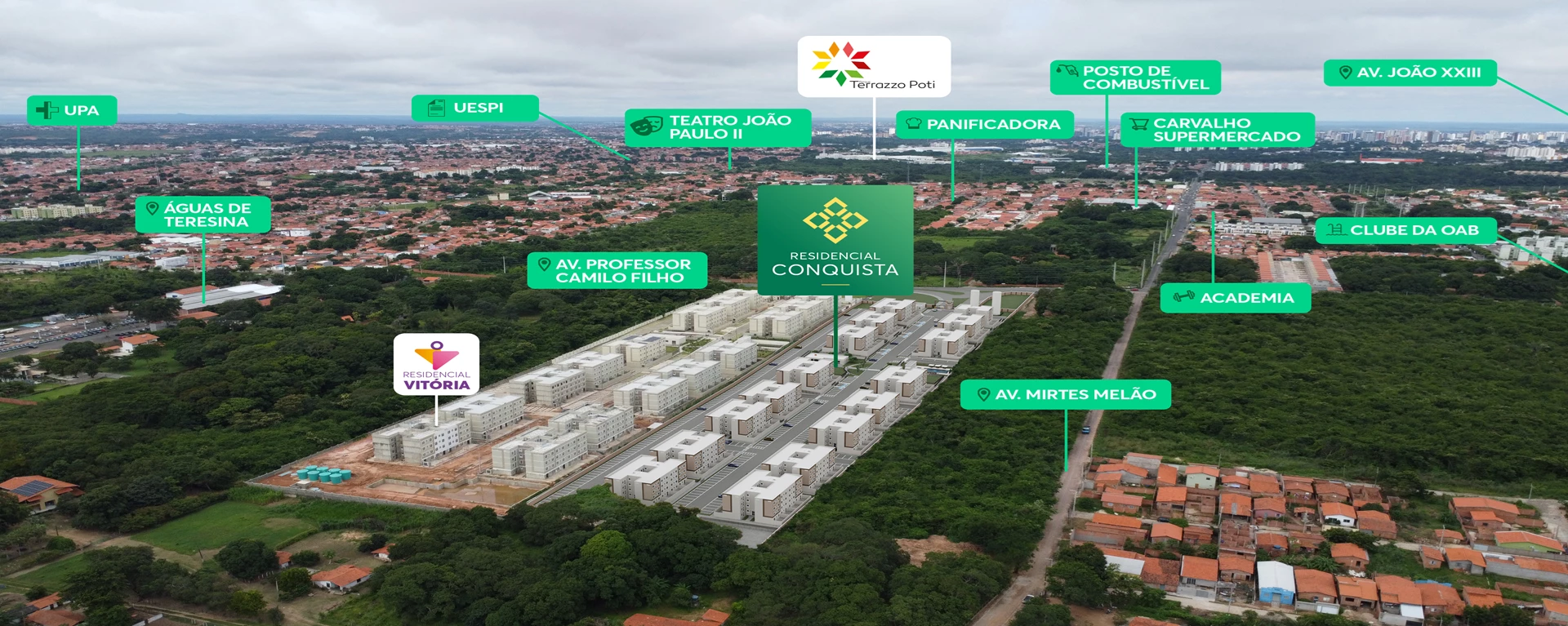 Foto aérea Residencial Conquista MRV Teresina