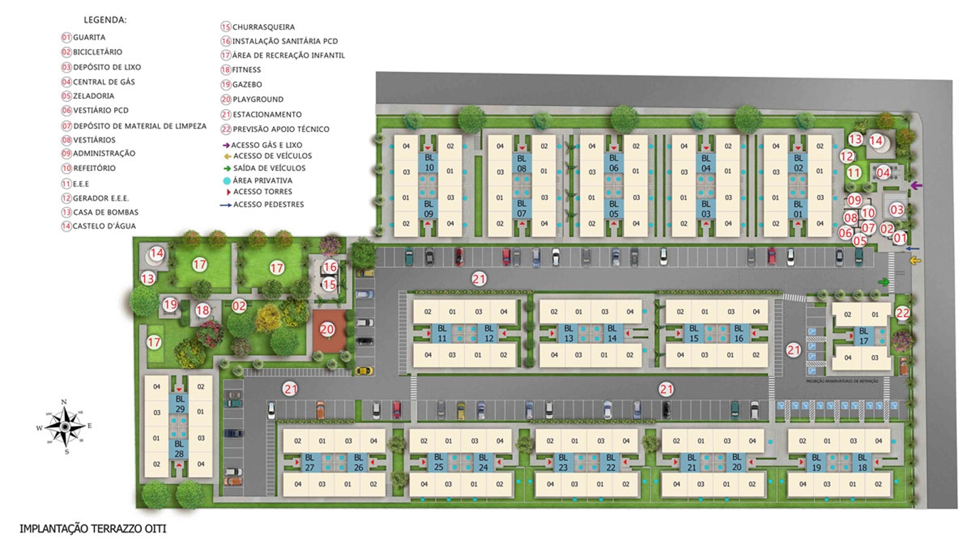 Implantação Terrazzo Oiti MRV Teresina