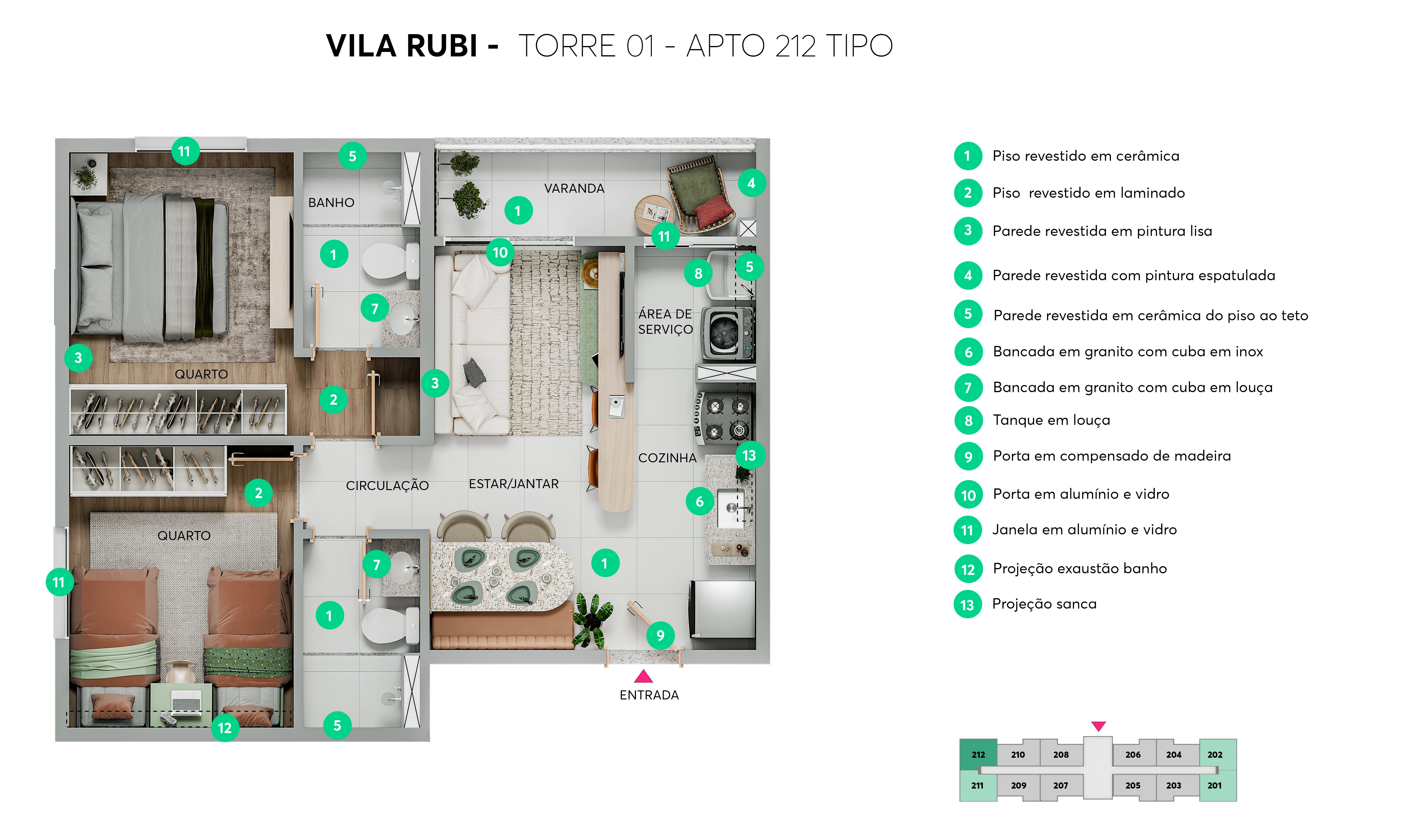Planta Vila Rubi MRV Teresina