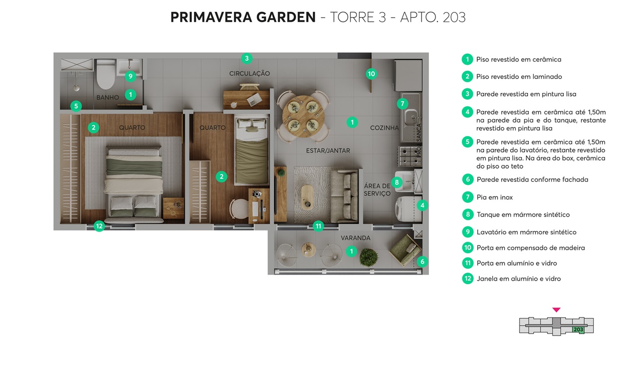 Planta Primavera Garden MRV Duque de Caxias