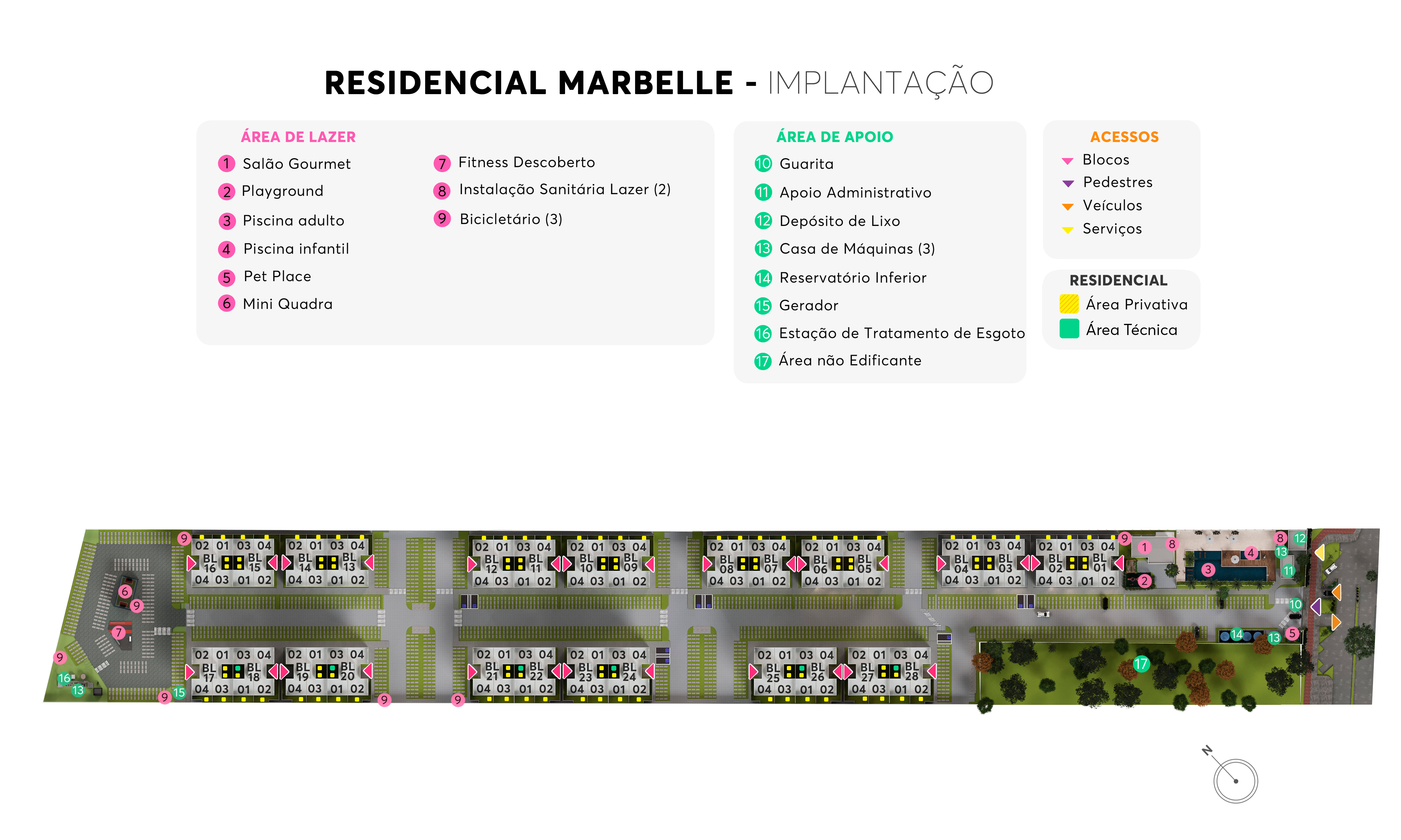 Implantação Marbelle Residence MRV Macaé