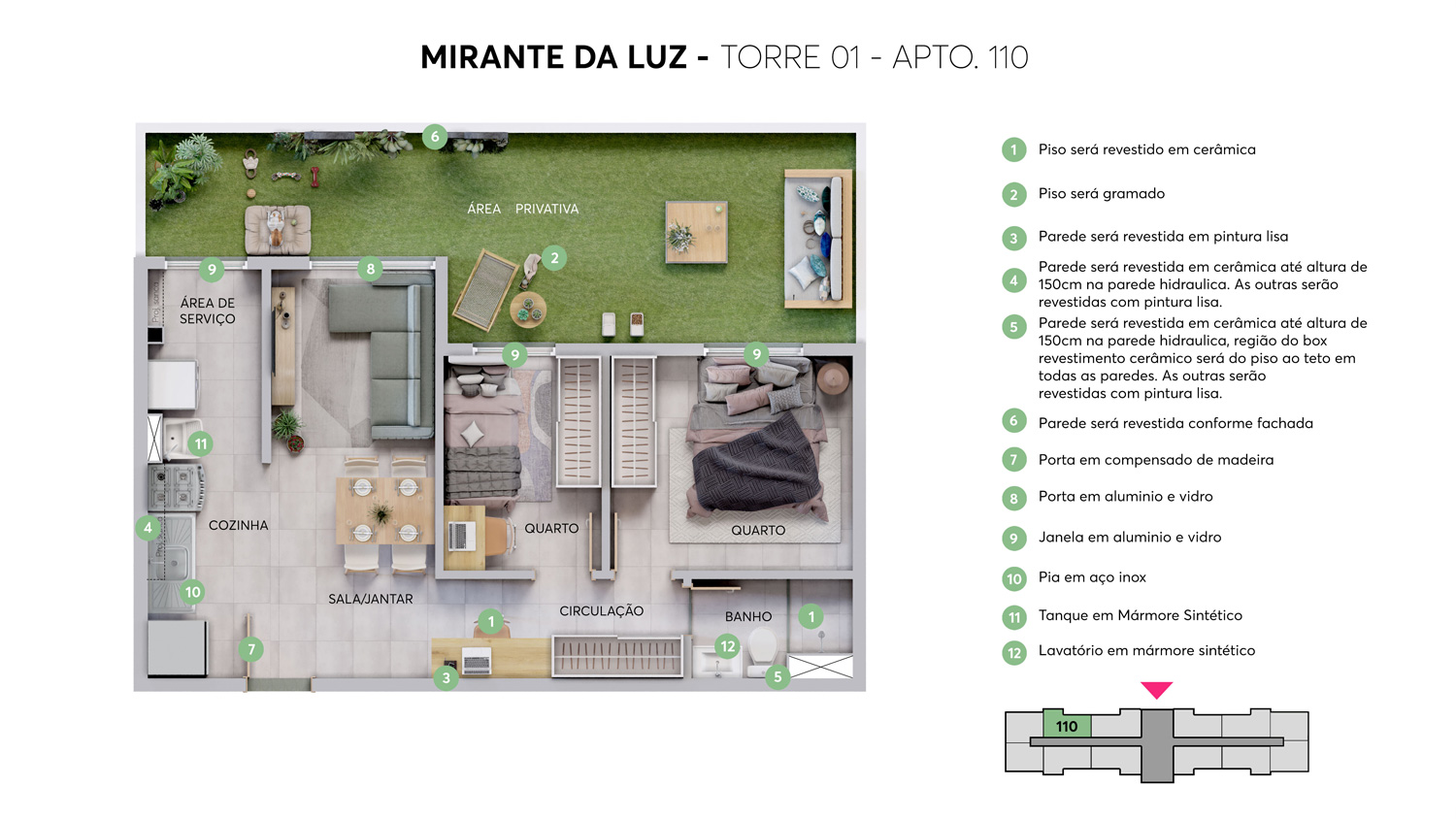 Planta Mirante da Luz MRV Nova Iguaçu