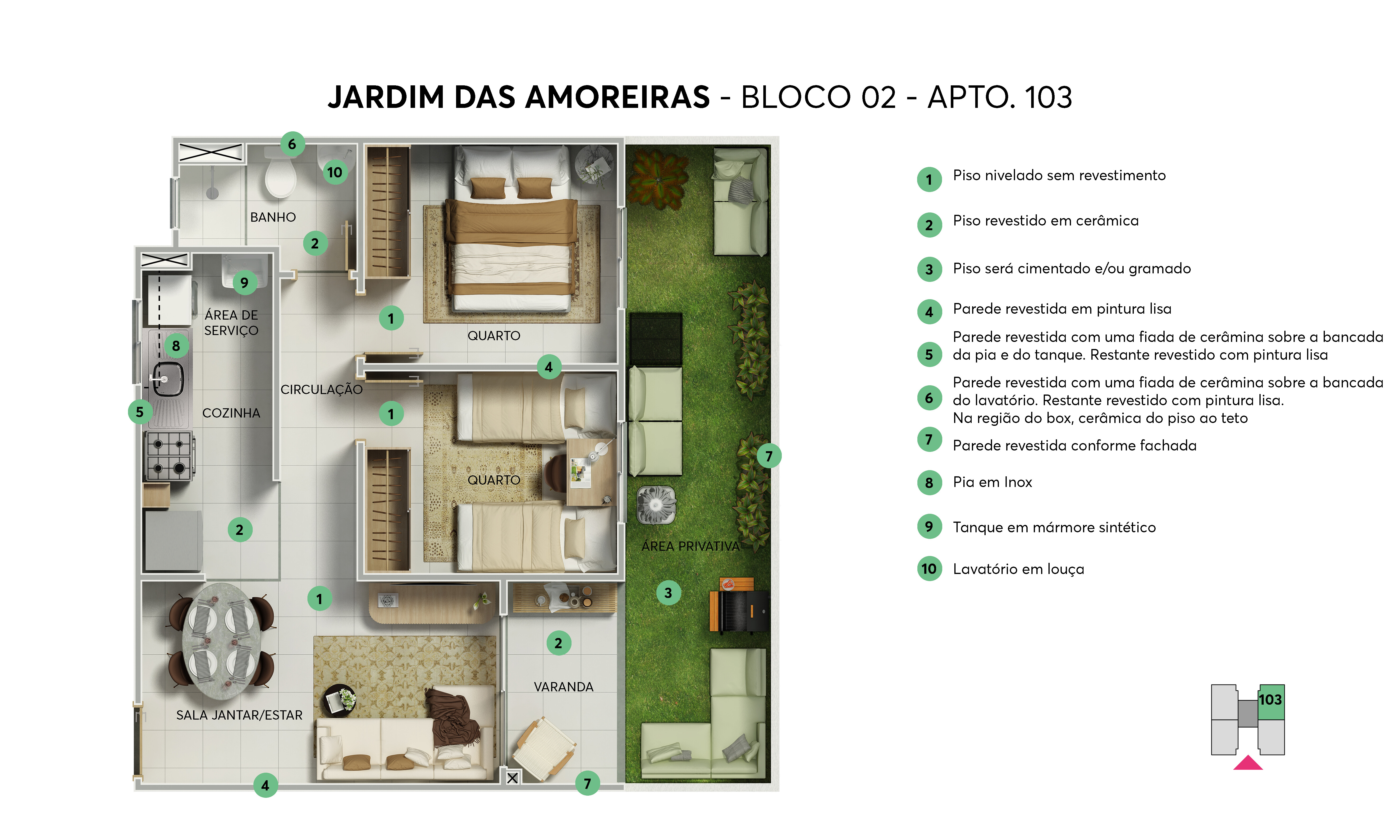 Planta Jd. das Amoreiras MRV Rio de Janeiro