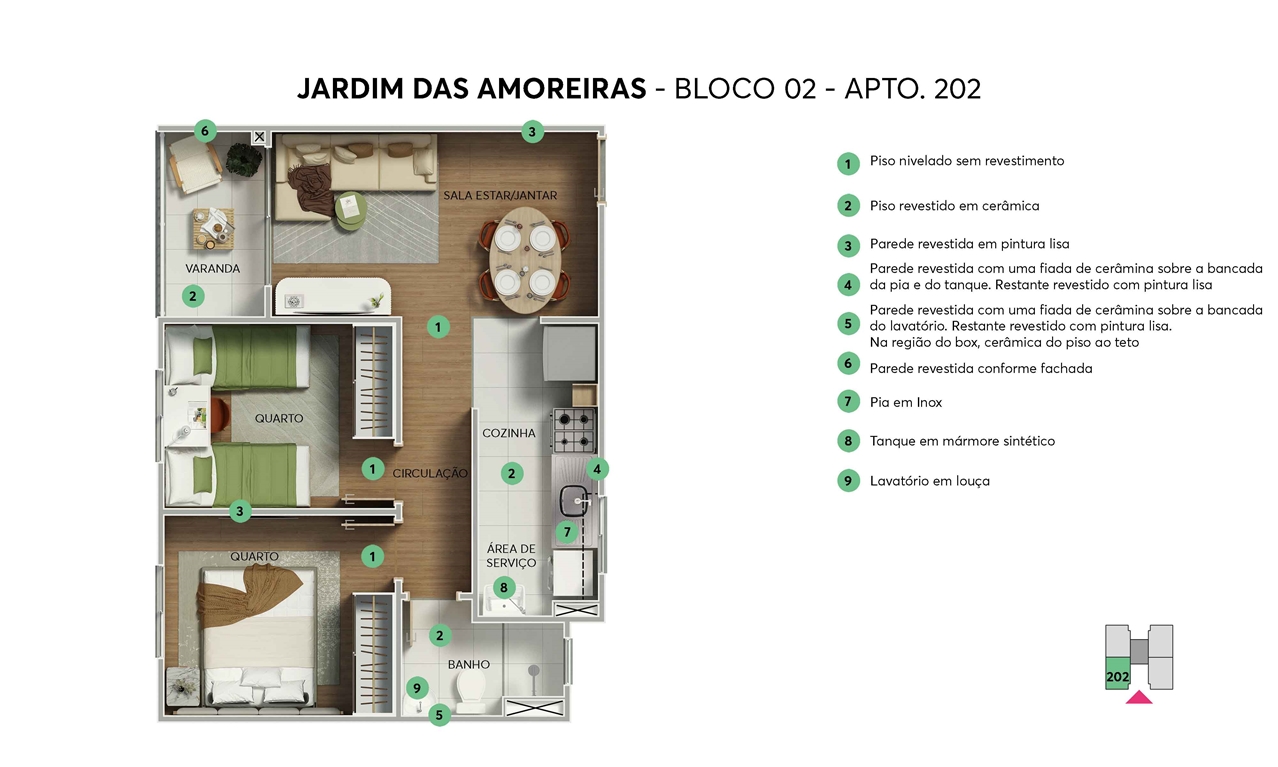 Planta Jd. das Amoreiras MRV Rio de Janeiro