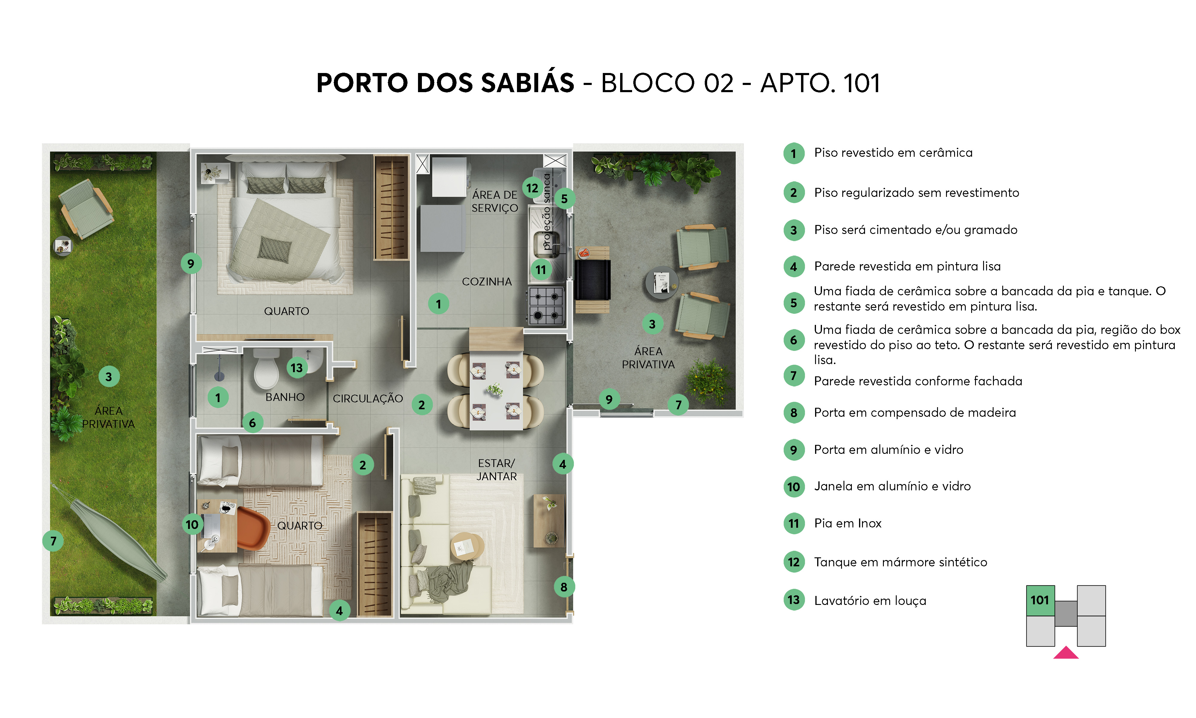 Planta Porto dos Sabiás MRV Porto Alegre