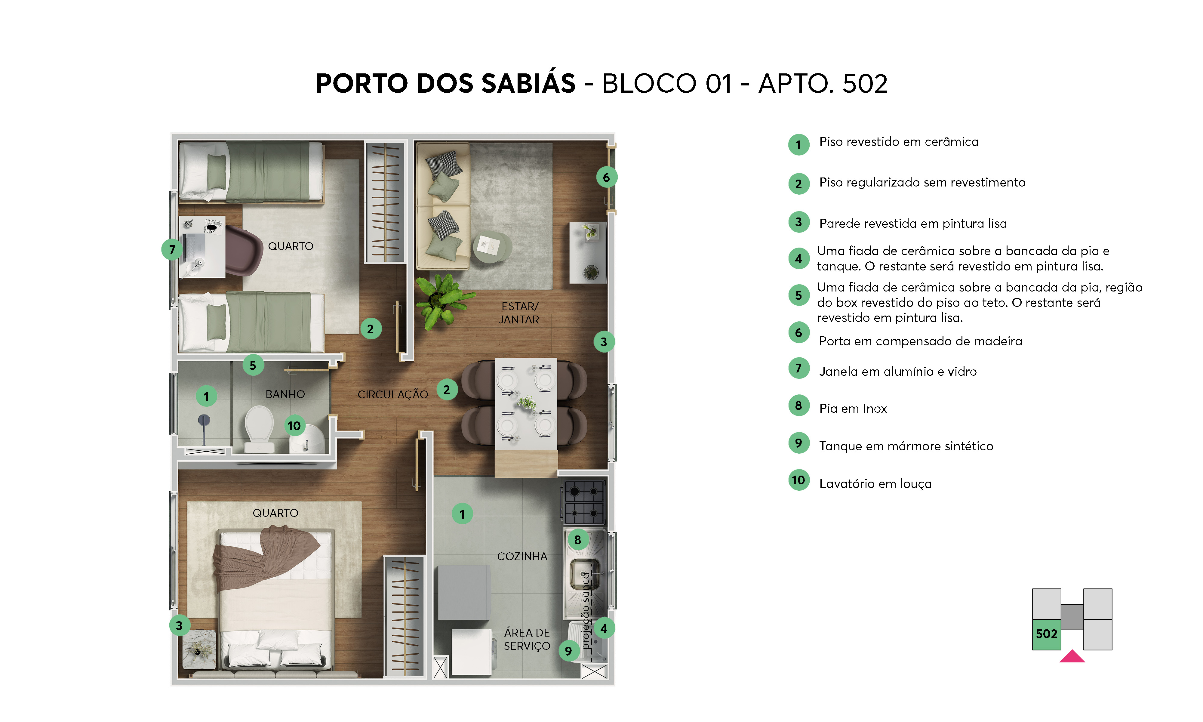 Planta Porto dos Sabiás MRV Porto Alegre