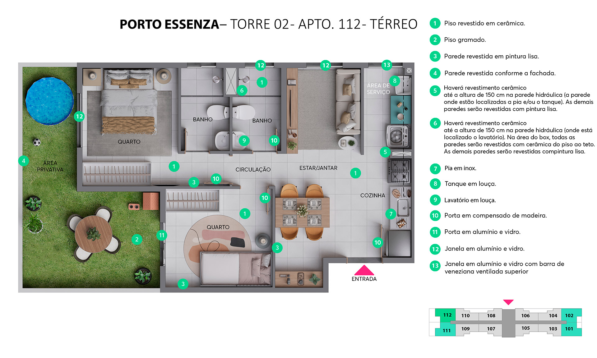 Planta Porto Essenza MRV Porto Alegre