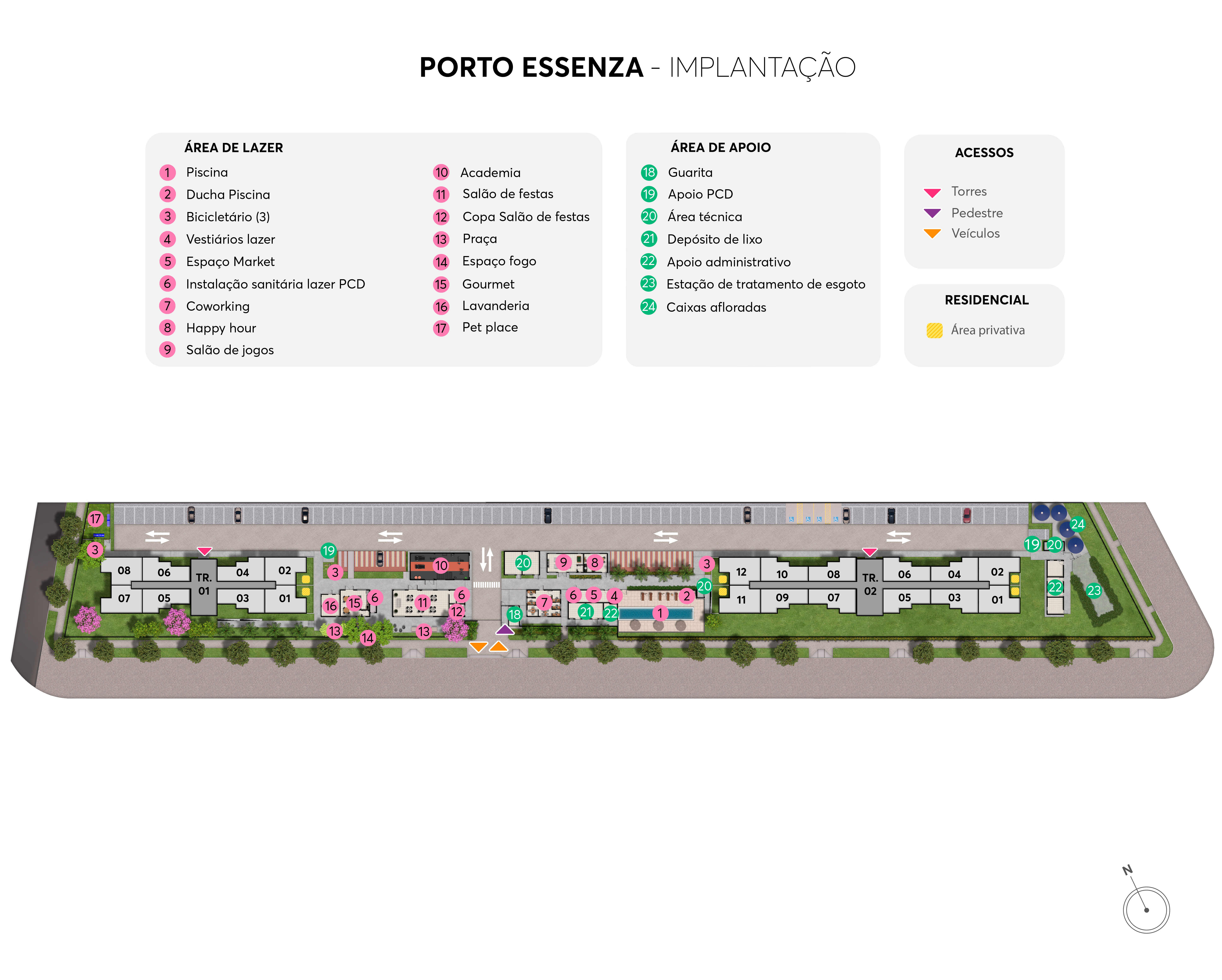 Implantação lazer Porto Essenza MRV Porto Alegre