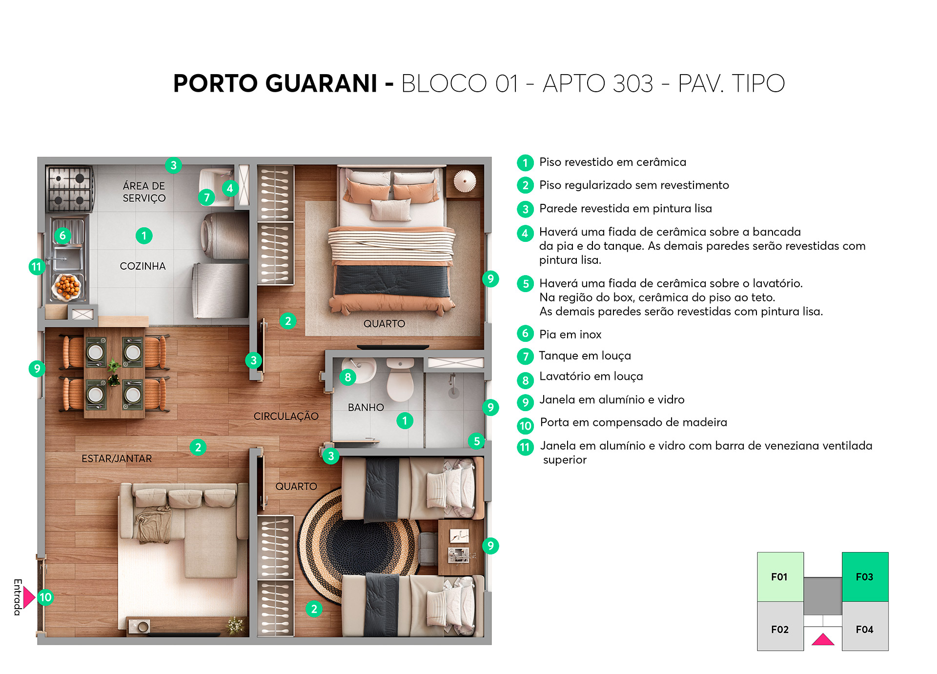 Planta Porto Guarani MRV Porto Alegre