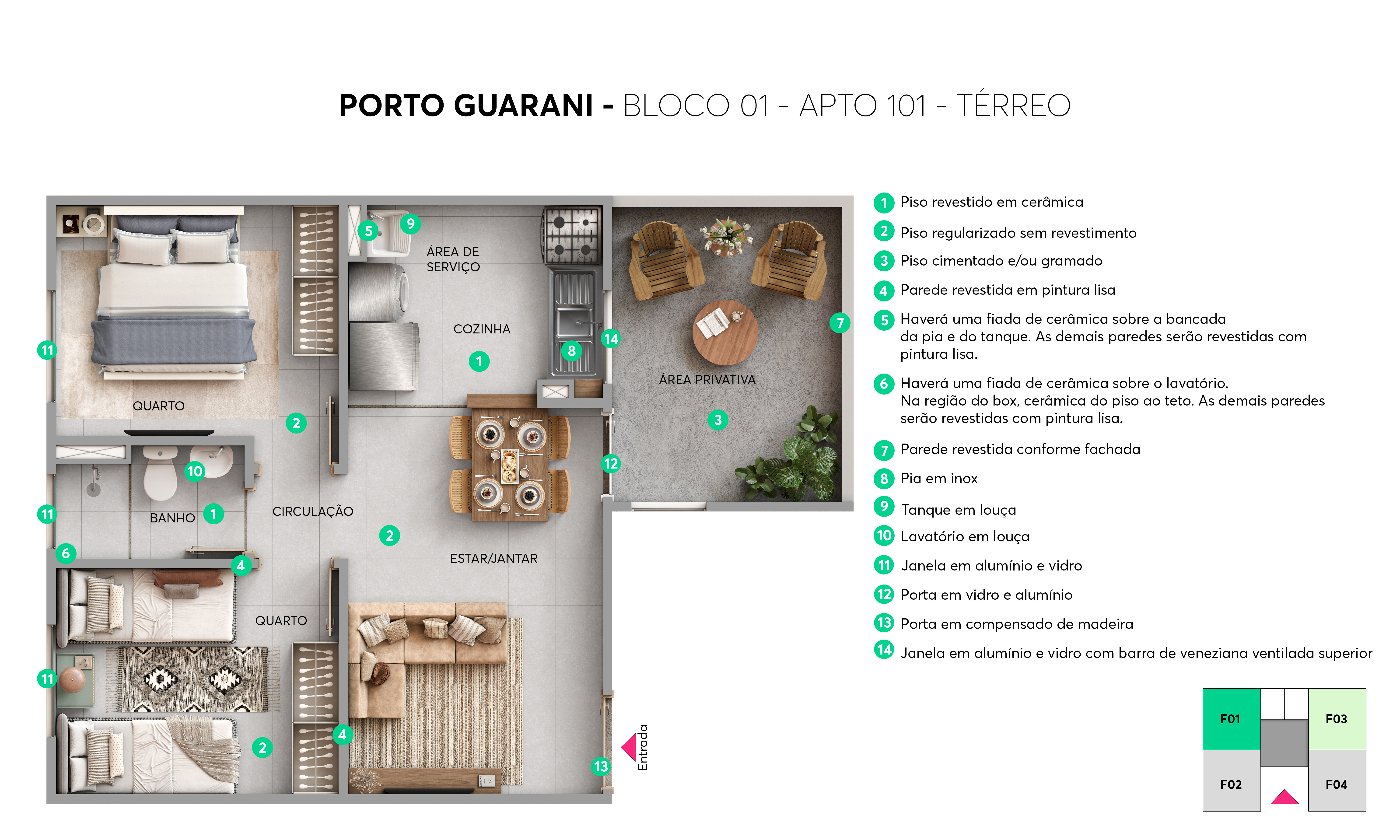 Planta Porto Guarani MRV Porto Alegre