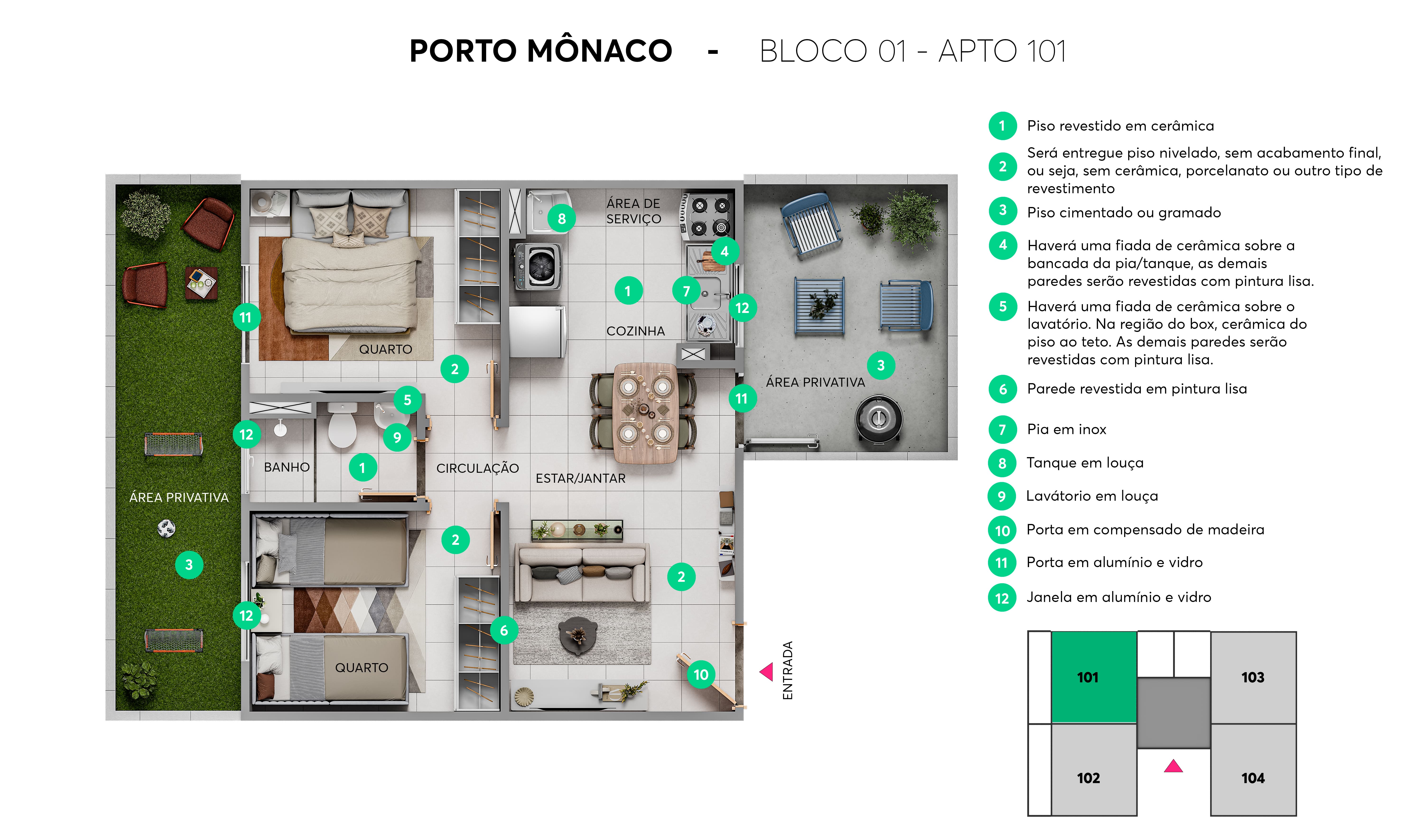 Planta Porto Mônaco MRV Porto Alegre