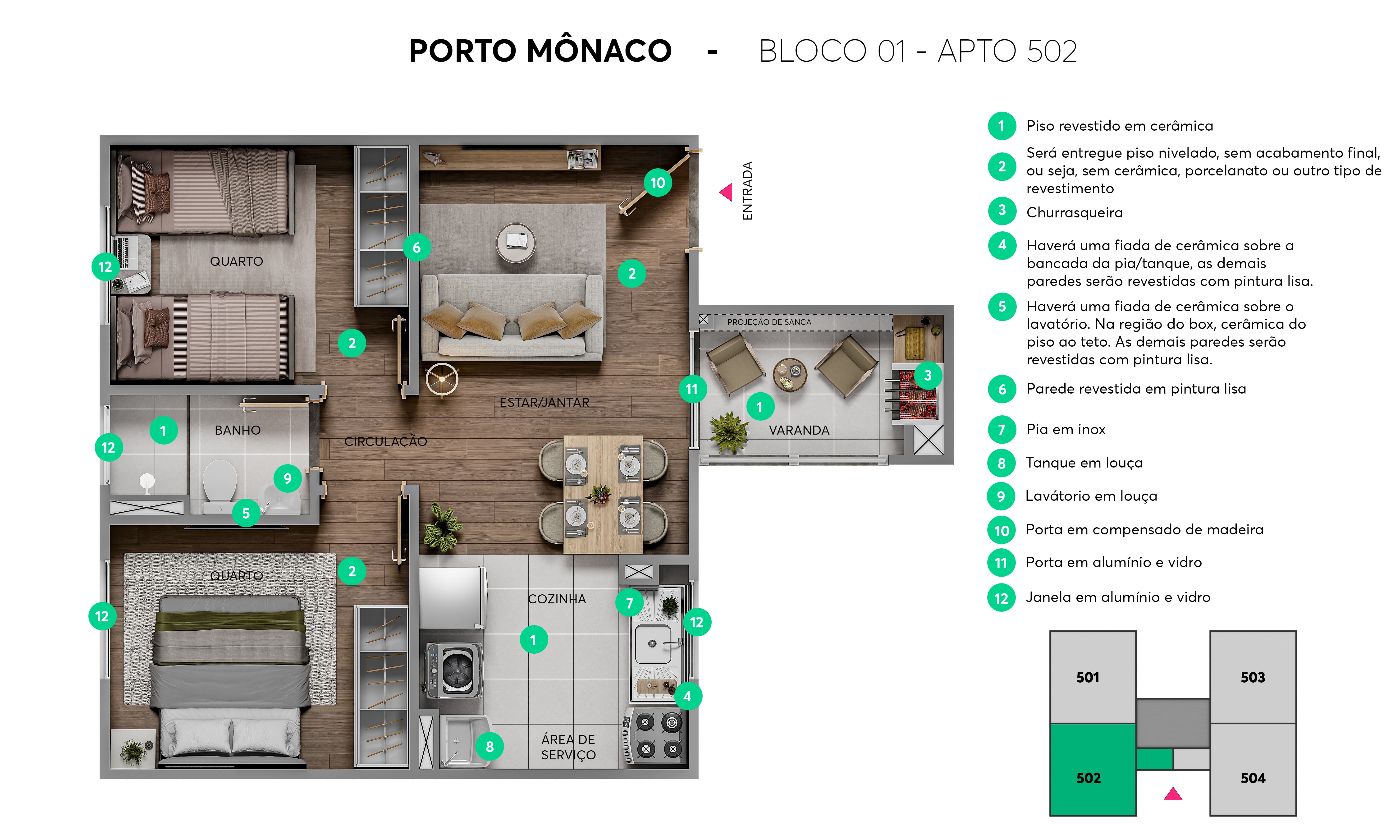 Planta Porto Mônaco MRV Porto Alegre