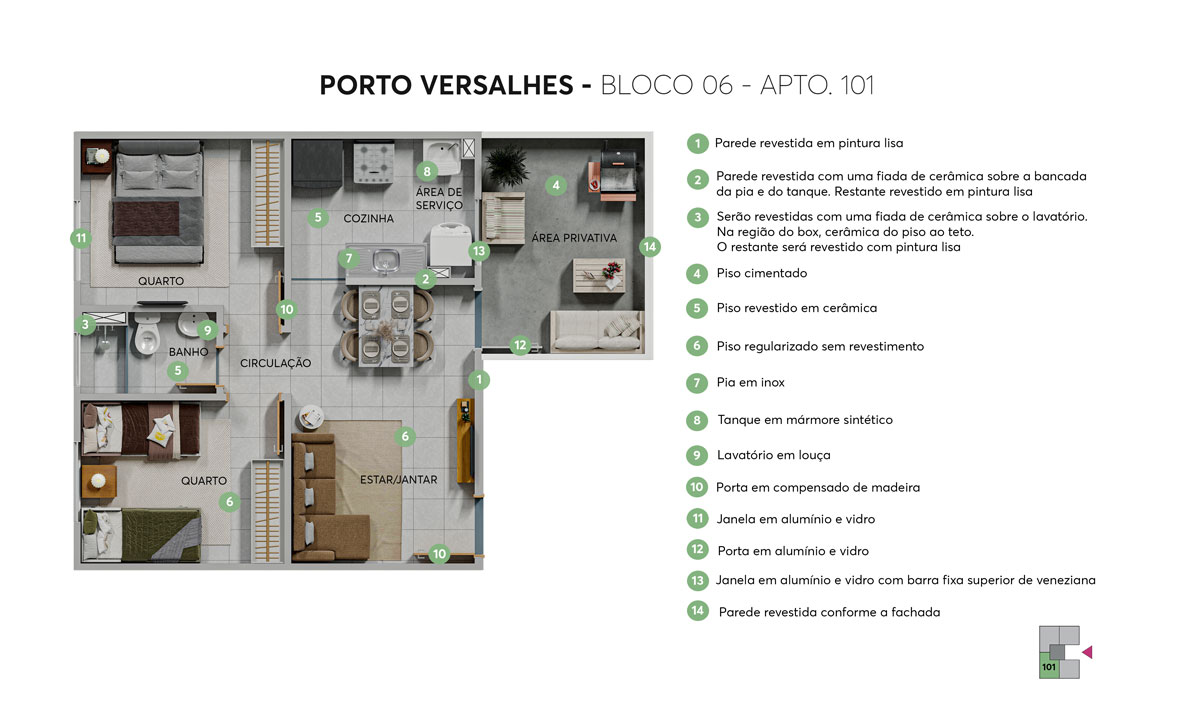Planta Porto Versalhes MRV Porto Alegre