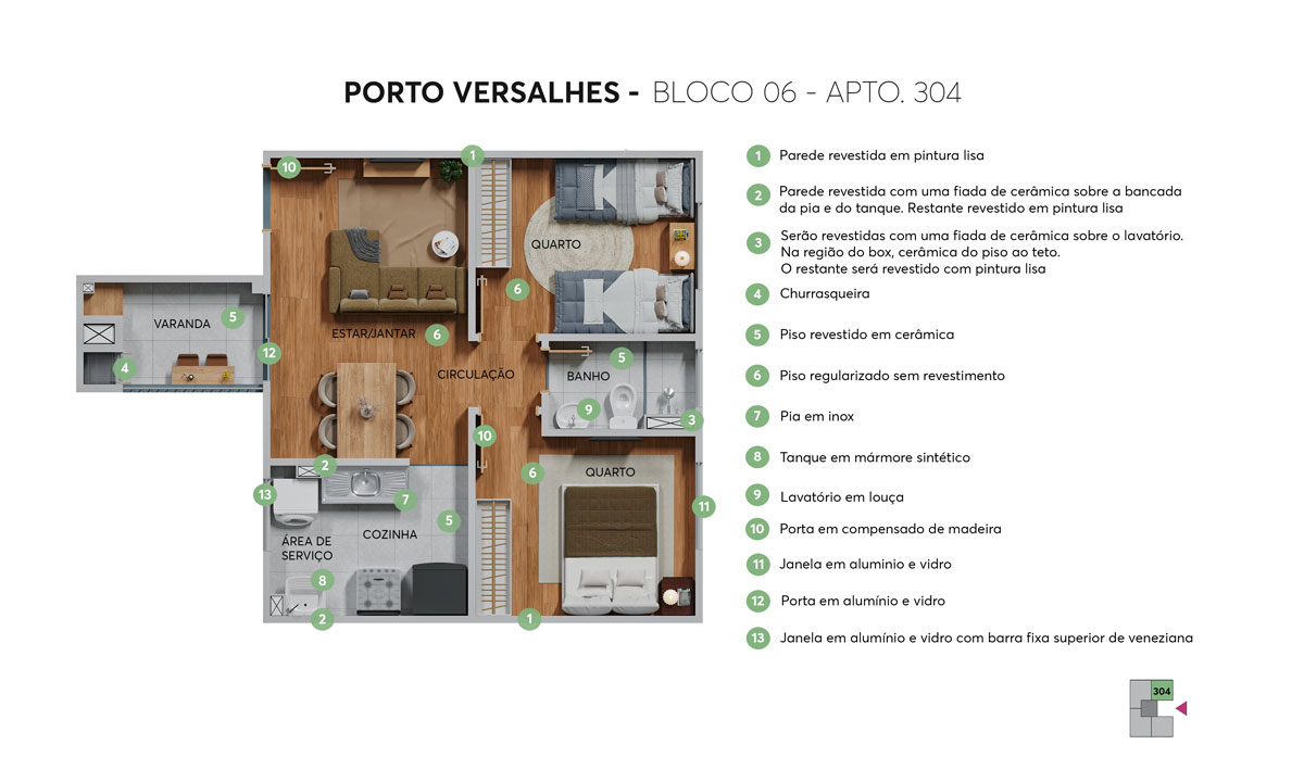 Planta Porto Versalhes MRV Porto Alegre