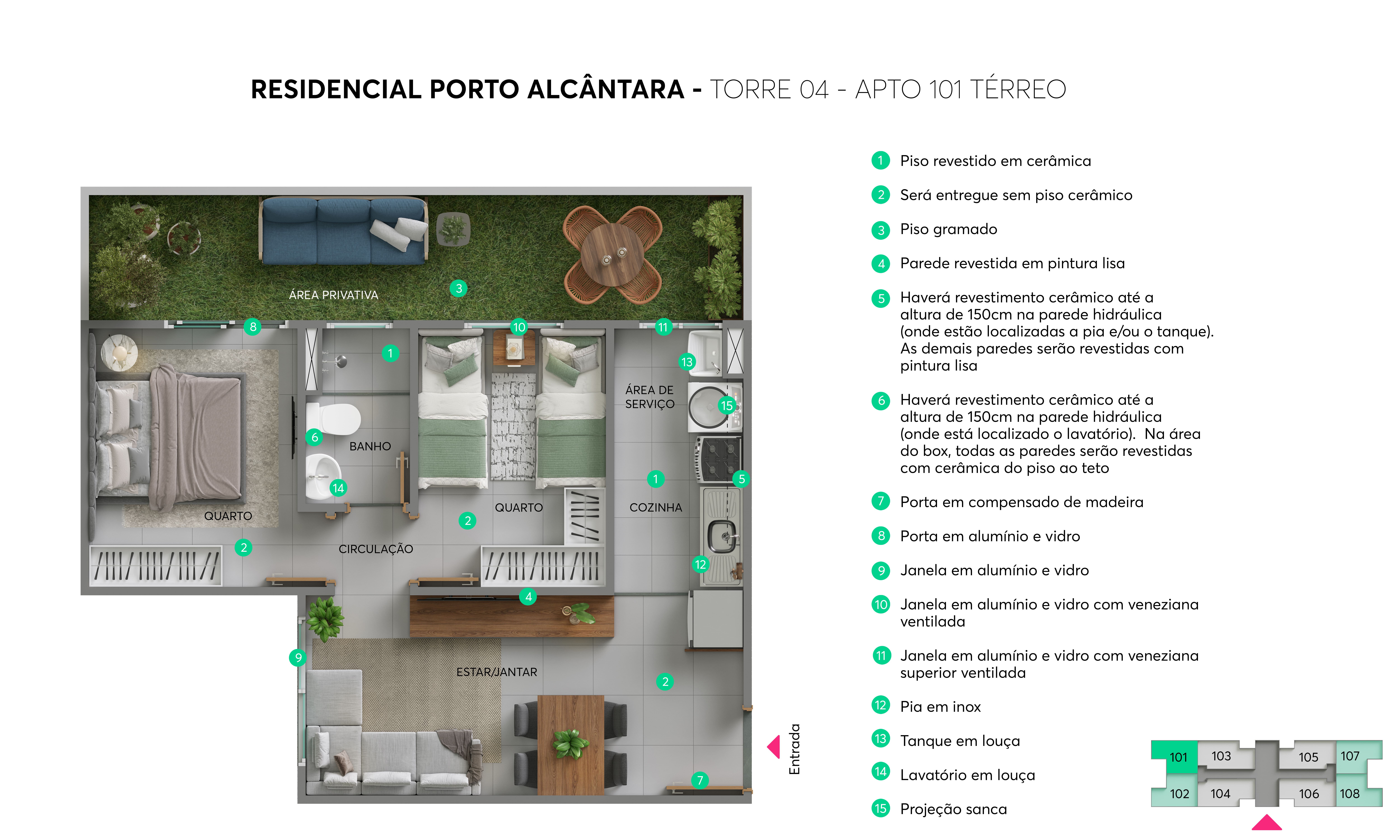 Planta Porto Alcântara MRV Porto Alegre
